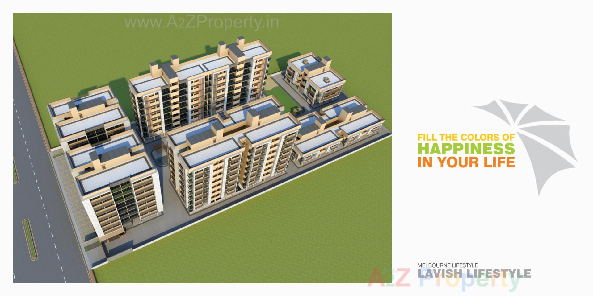3D Elevation of real estate project Melbourne Lifestyle located at Gandhinagar, Gandhinagar, Gujarat