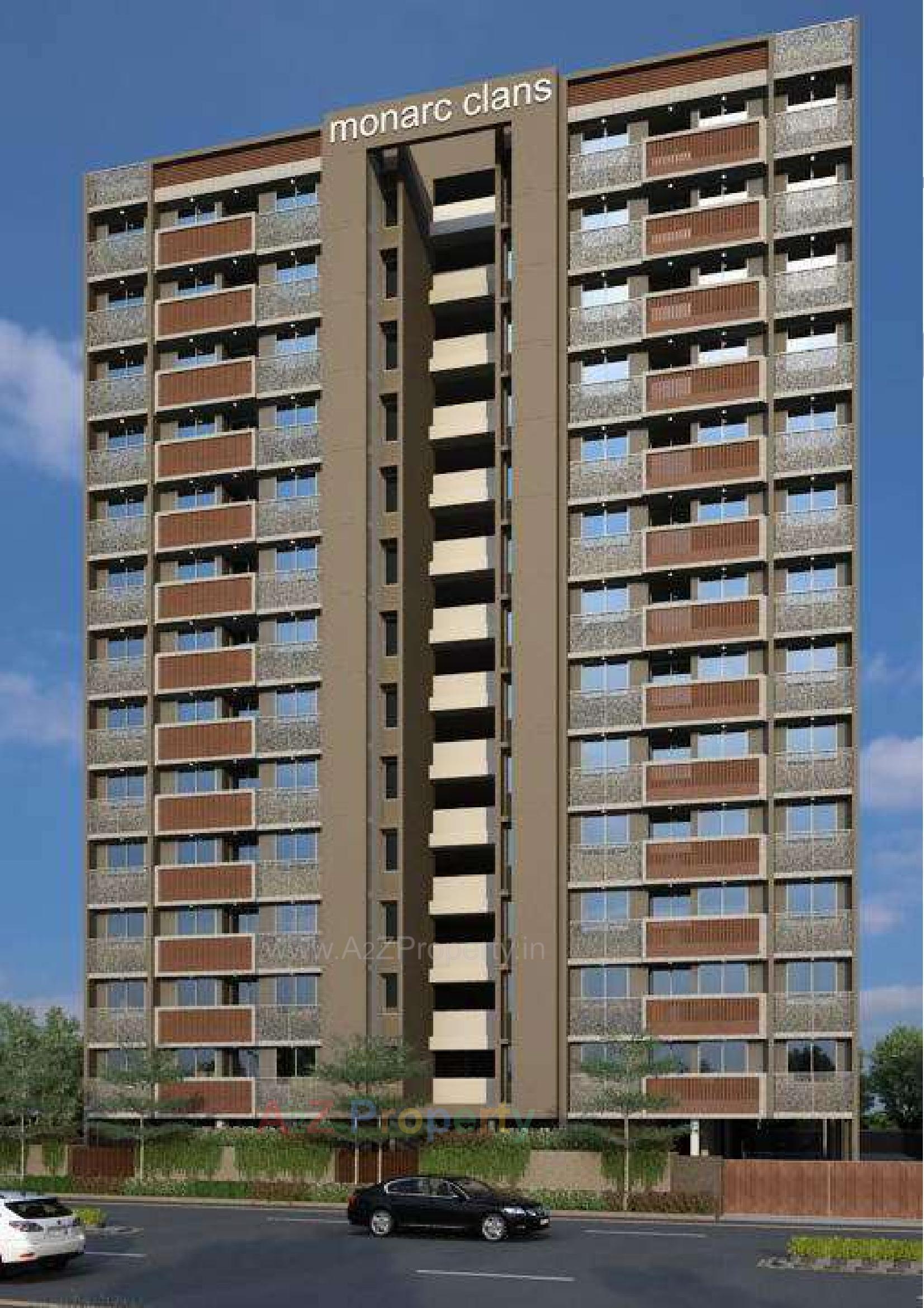 3D Elevation of real estate project Monarc Clans located at Gandhinagar, Gandhinagar, Gujarat
