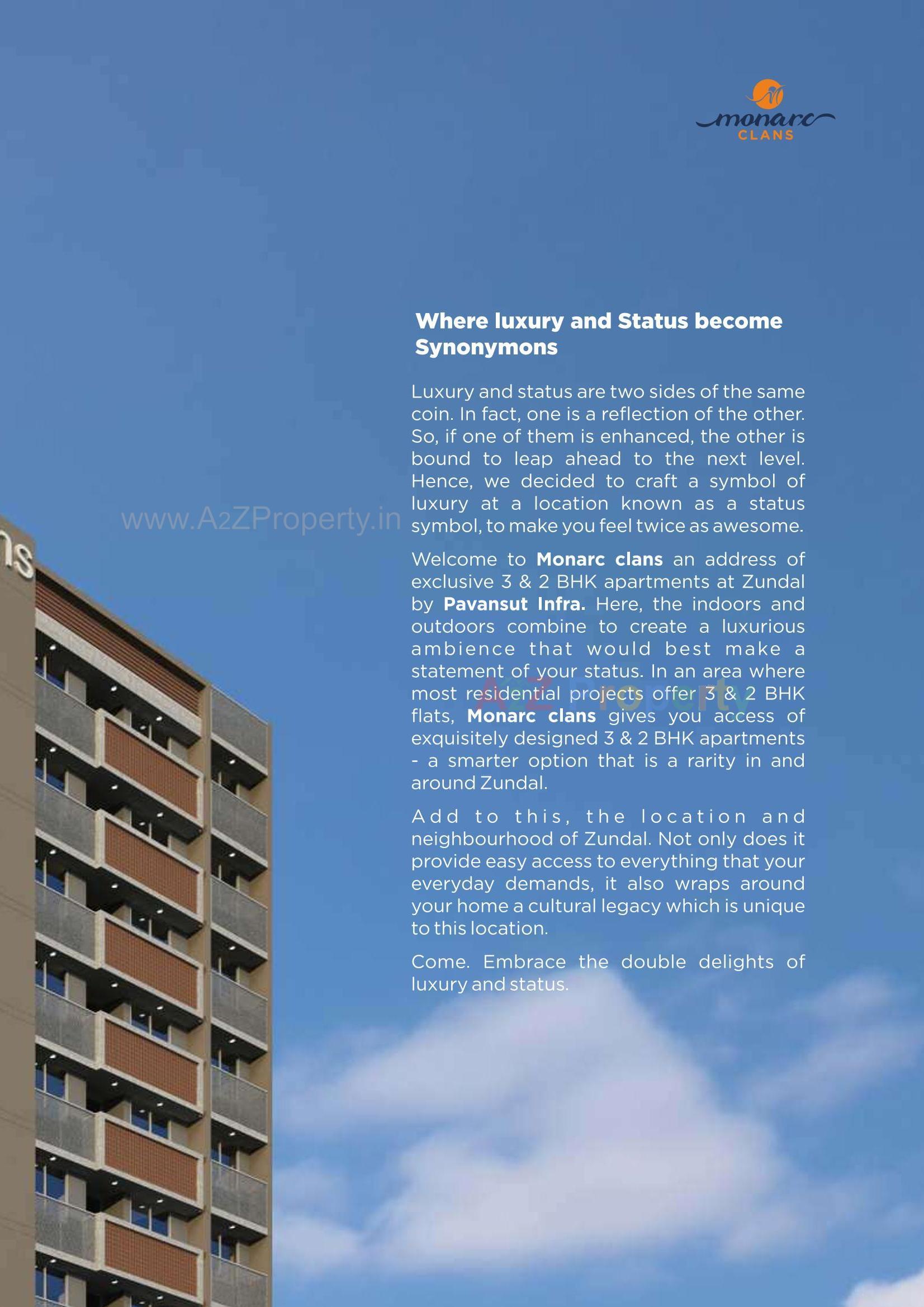 3D Elevation of real estate project Monarc Clans located at Gandhinagar, Gandhinagar, Gujarat