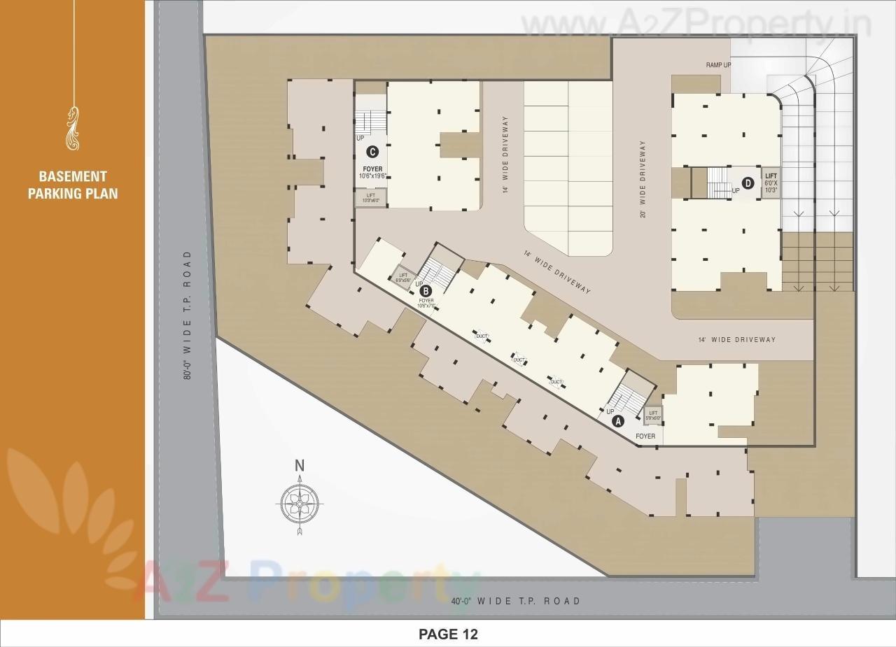 Layout of real estate project Monarc Crystal located at Zundal, Gandhinagar, Gujarat