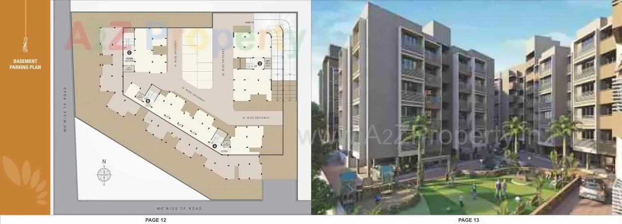 3D Elevation of real estate project Monarc Crystal located at Zundal, Gandhinagar, Gujarat