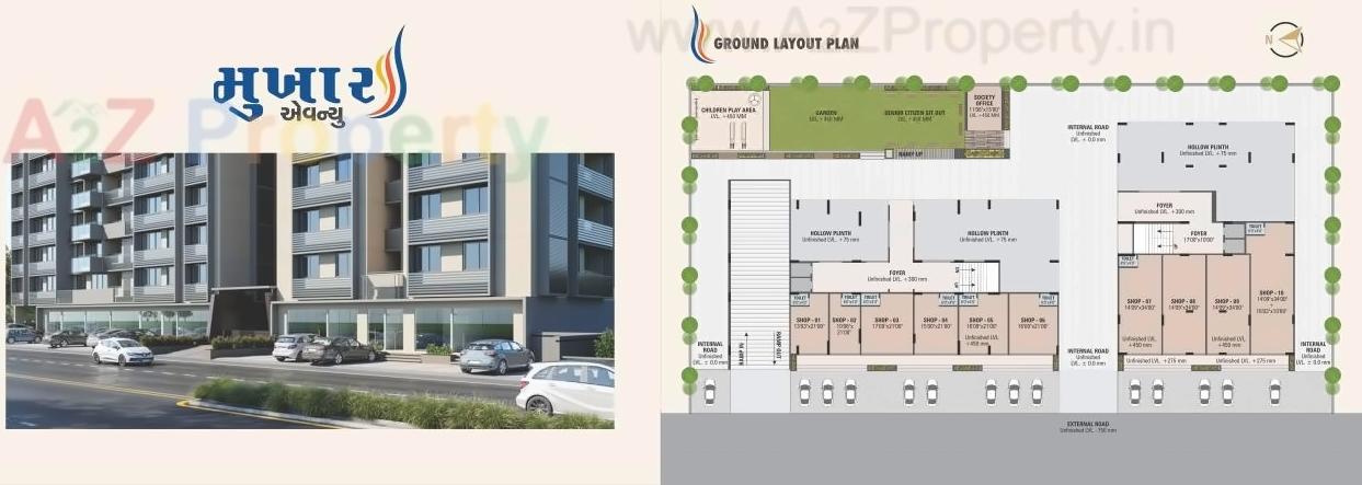 Layout of real estate project Mukhar Avenue located at Gandhinagar, Gandhinagar, Gujarat