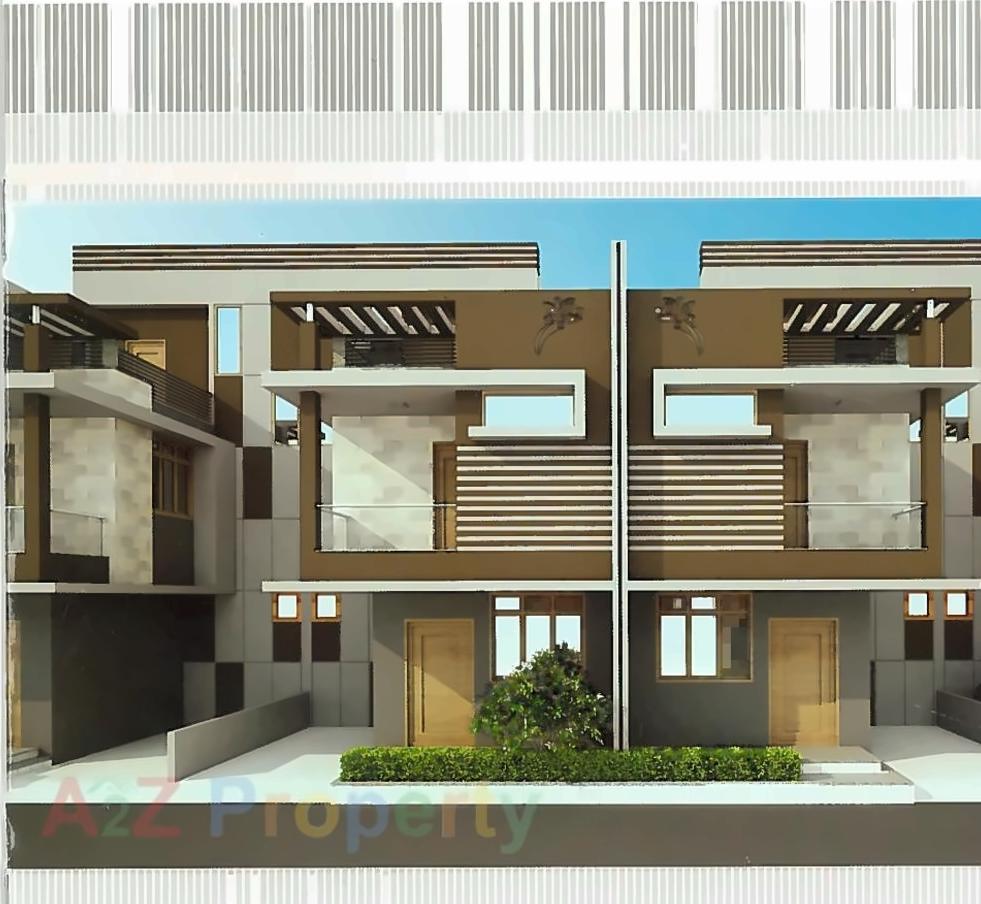 3D Elevation of real estate project Nand Bunglows located at Pethapur, Gandhinagar, Gujarat