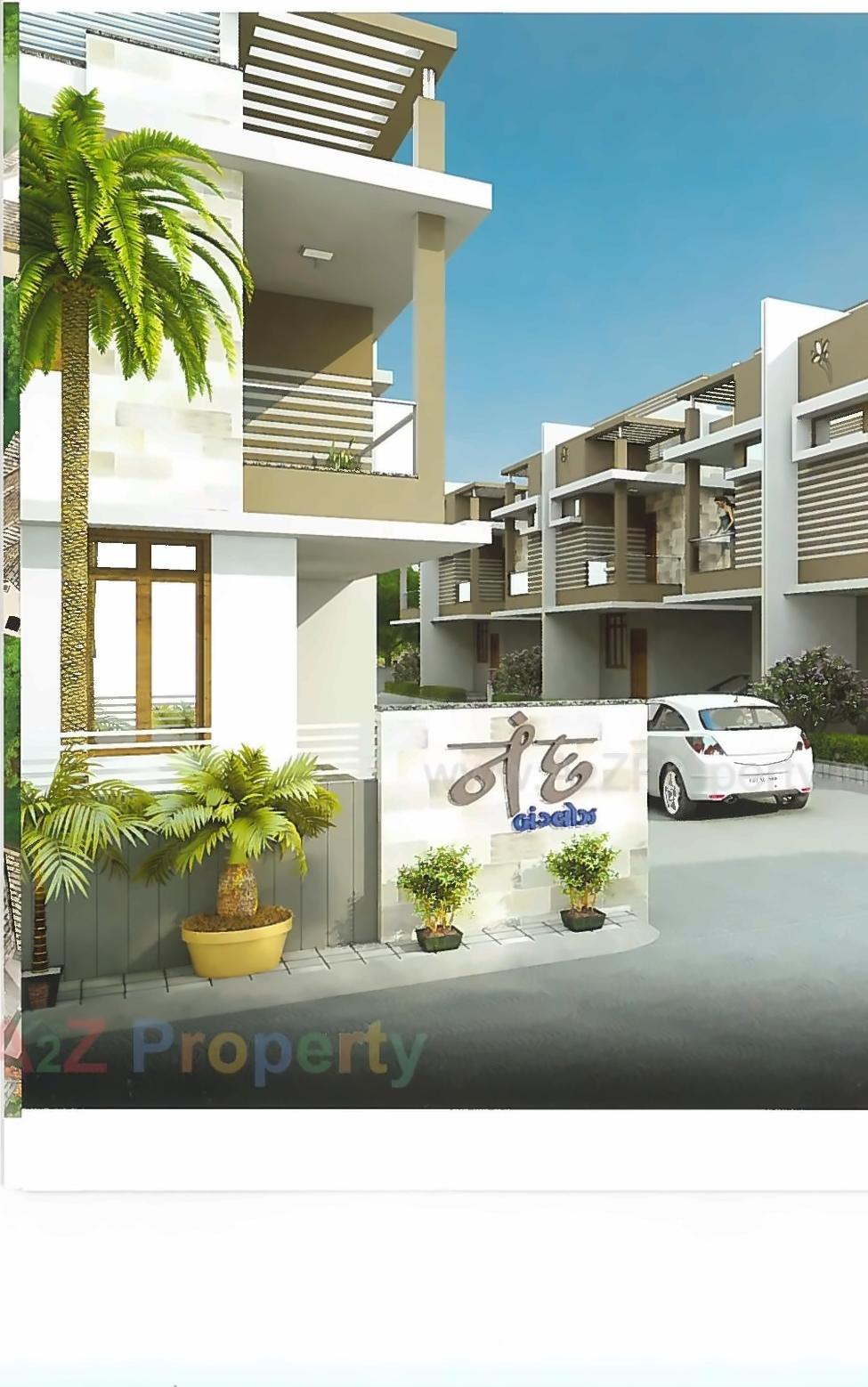 3D Elevation of real estate project Nand Bunglows located at Pethapur, Gandhinagar, Gujarat