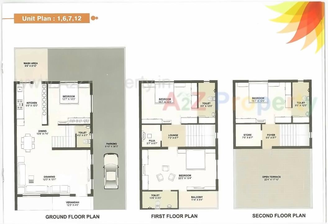 Layout of real estate project Nand Bunglows located at Pethapur, Gandhinagar, Gujarat