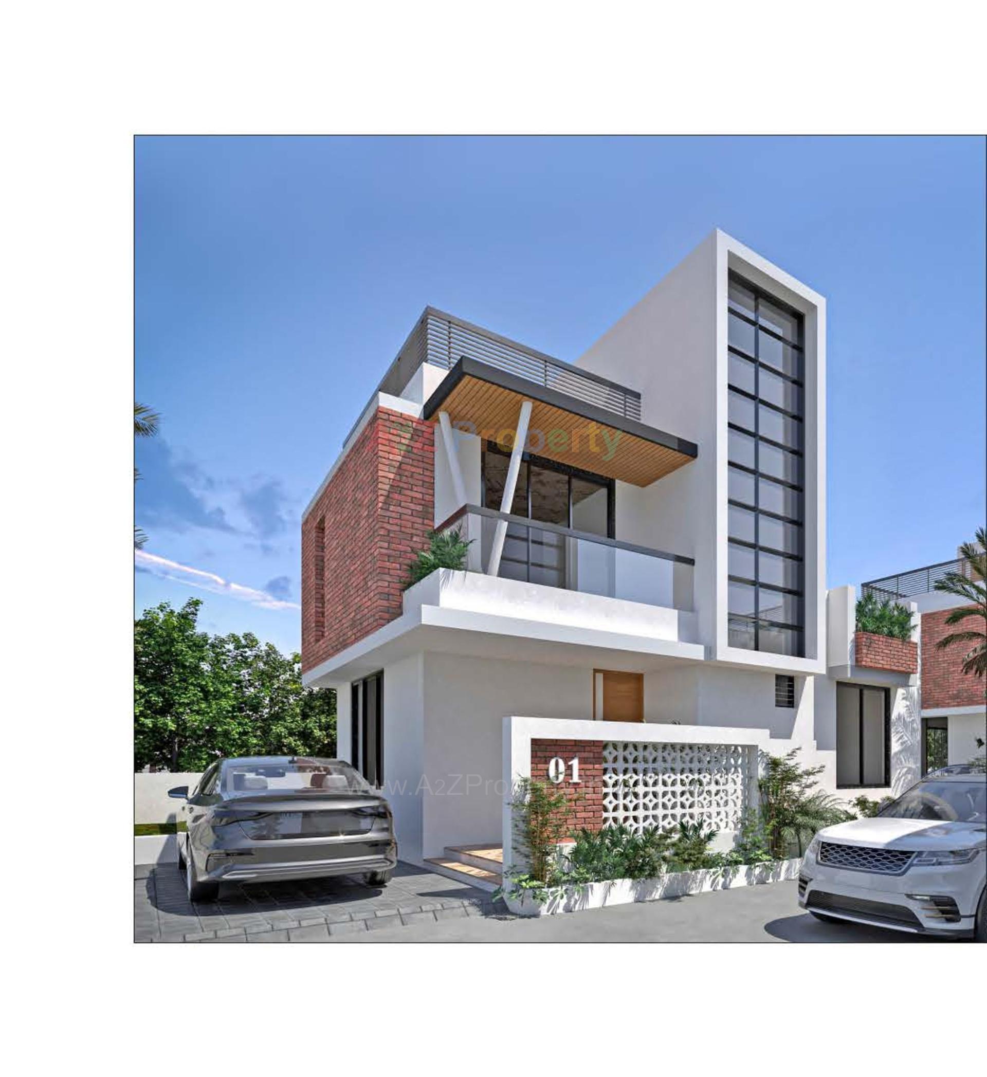 3D Elevation of real estate project Nandanvan located at Zundal, Gandhinagar, Gujarat