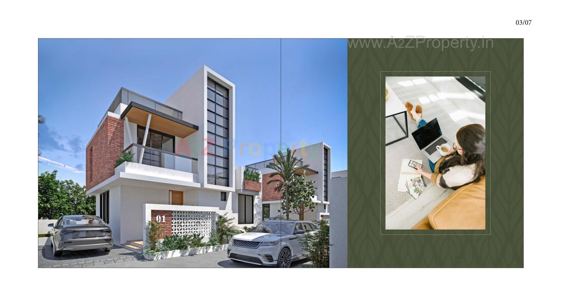 3D Elevation of real estate project Nandanvan located at Zundal, Gandhinagar, Gujarat