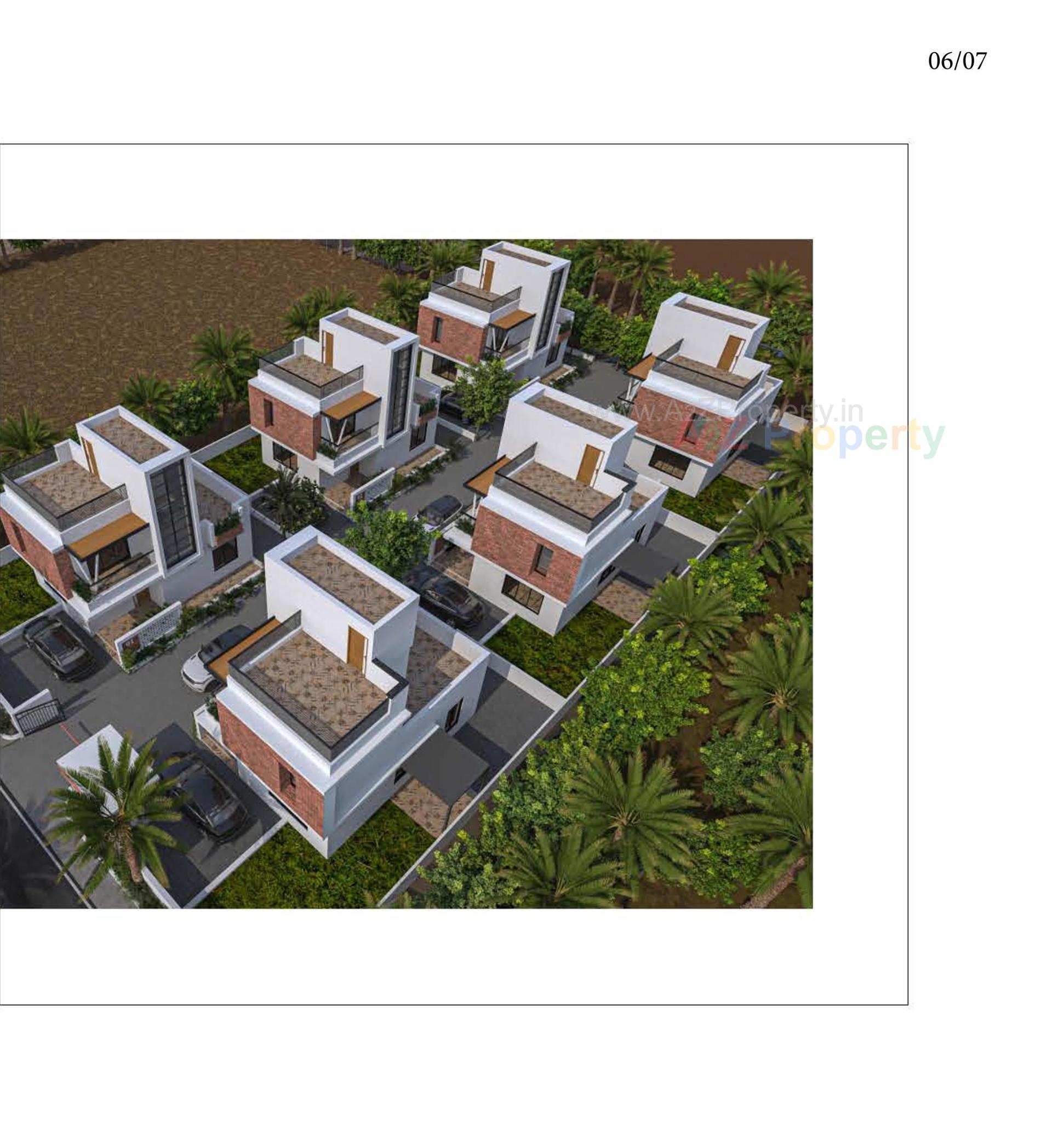 3D Elevation of real estate project Nandanvan located at Zundal, Gandhinagar, Gujarat
