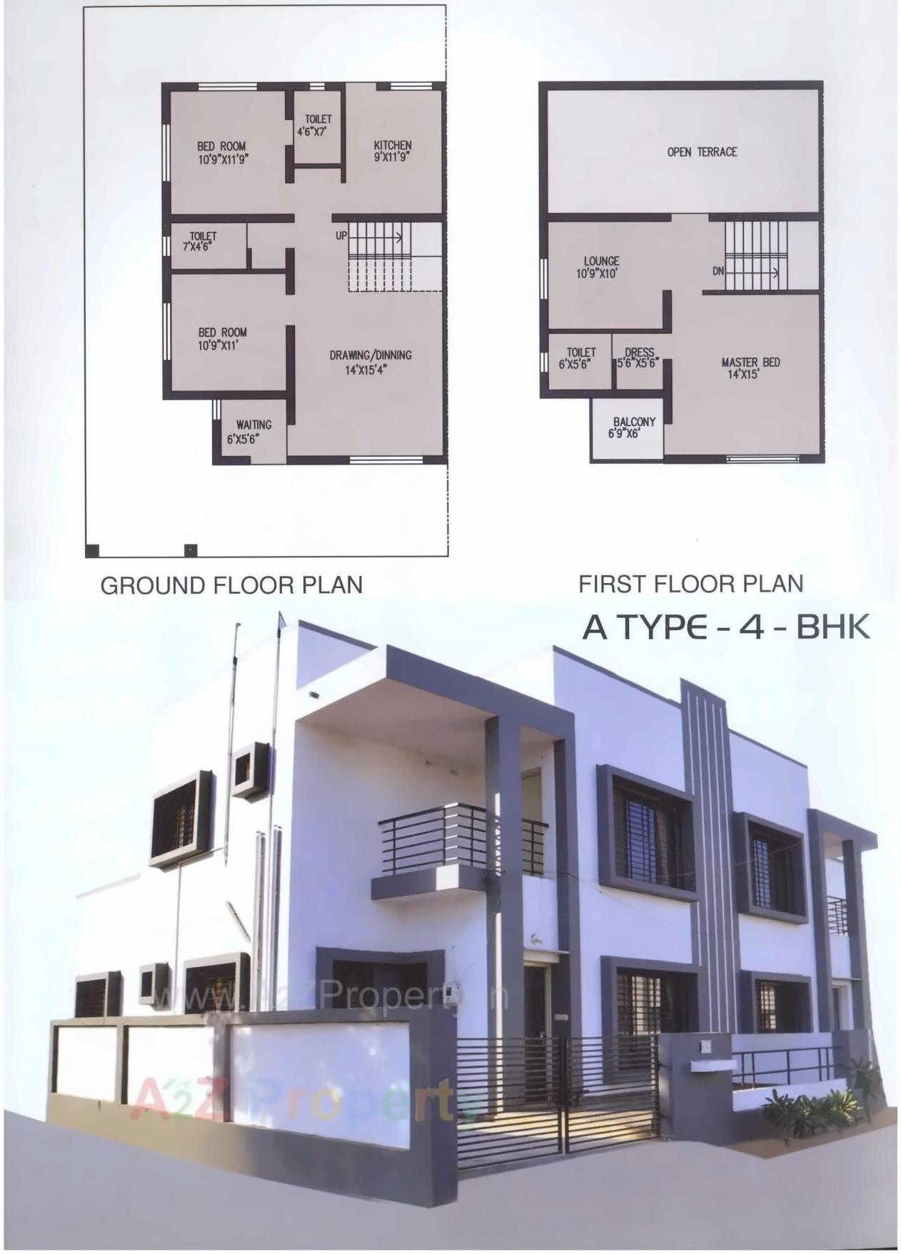 Layout of real estate project Natraj Twin Bunglows located at Dehegam, Gandhinagar, Gujarat