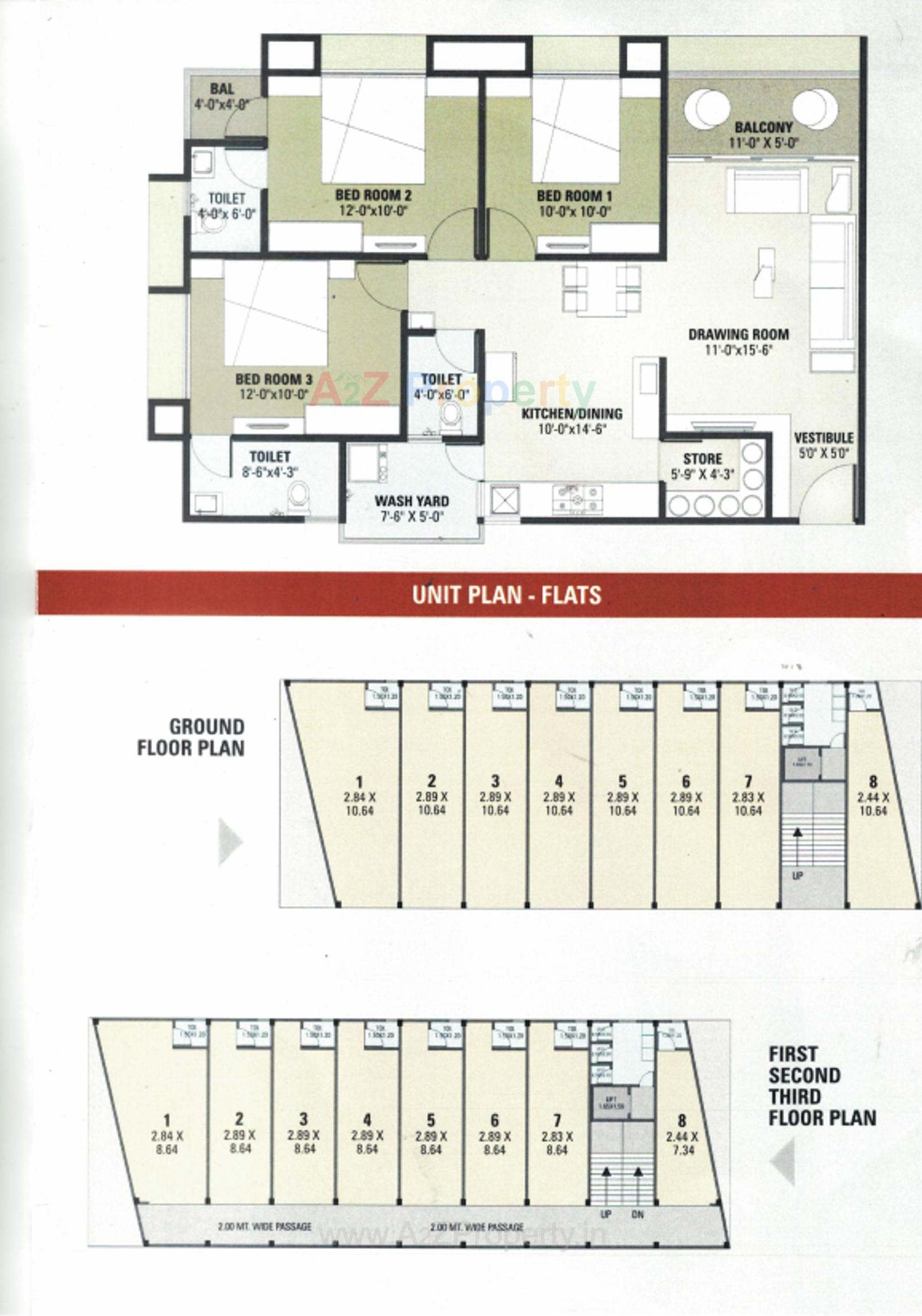 Layout of real estate project Navkar  Complex Flats located at Mansa, Gandhinagar, Gujarat