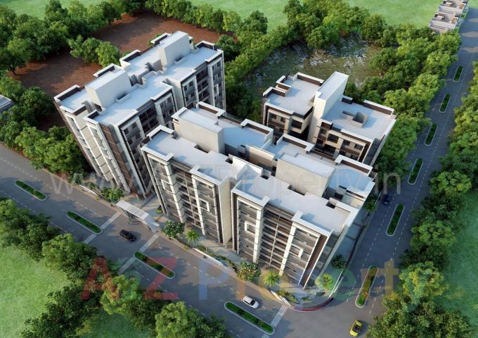 3D Elevation of real estate project Navpad Helios located at Ahmedabad, Gandhinagar, Gujarat