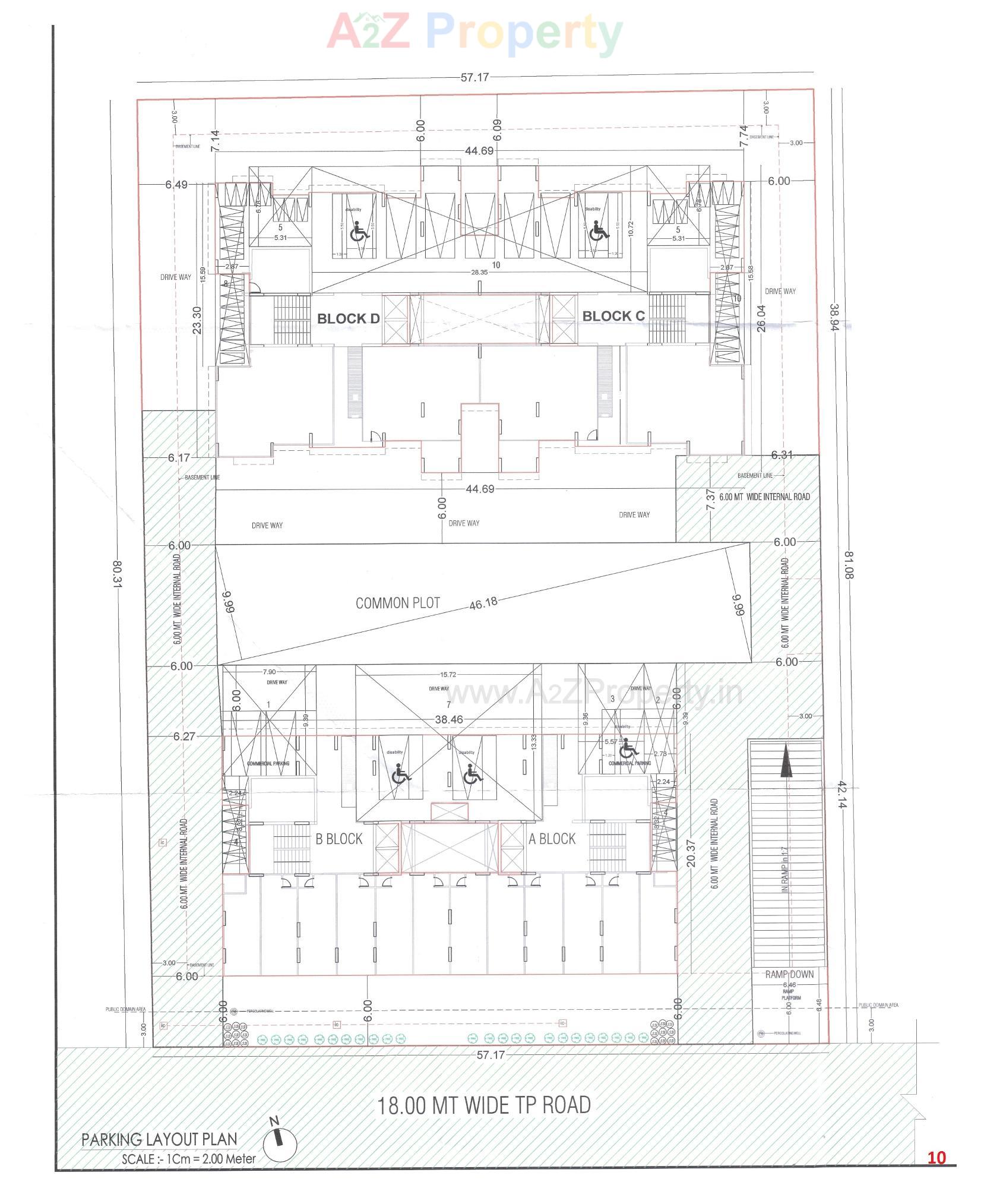 Layout of real estate project Neelkanth Heights located at Vavol, Gandhinagar, Gujarat