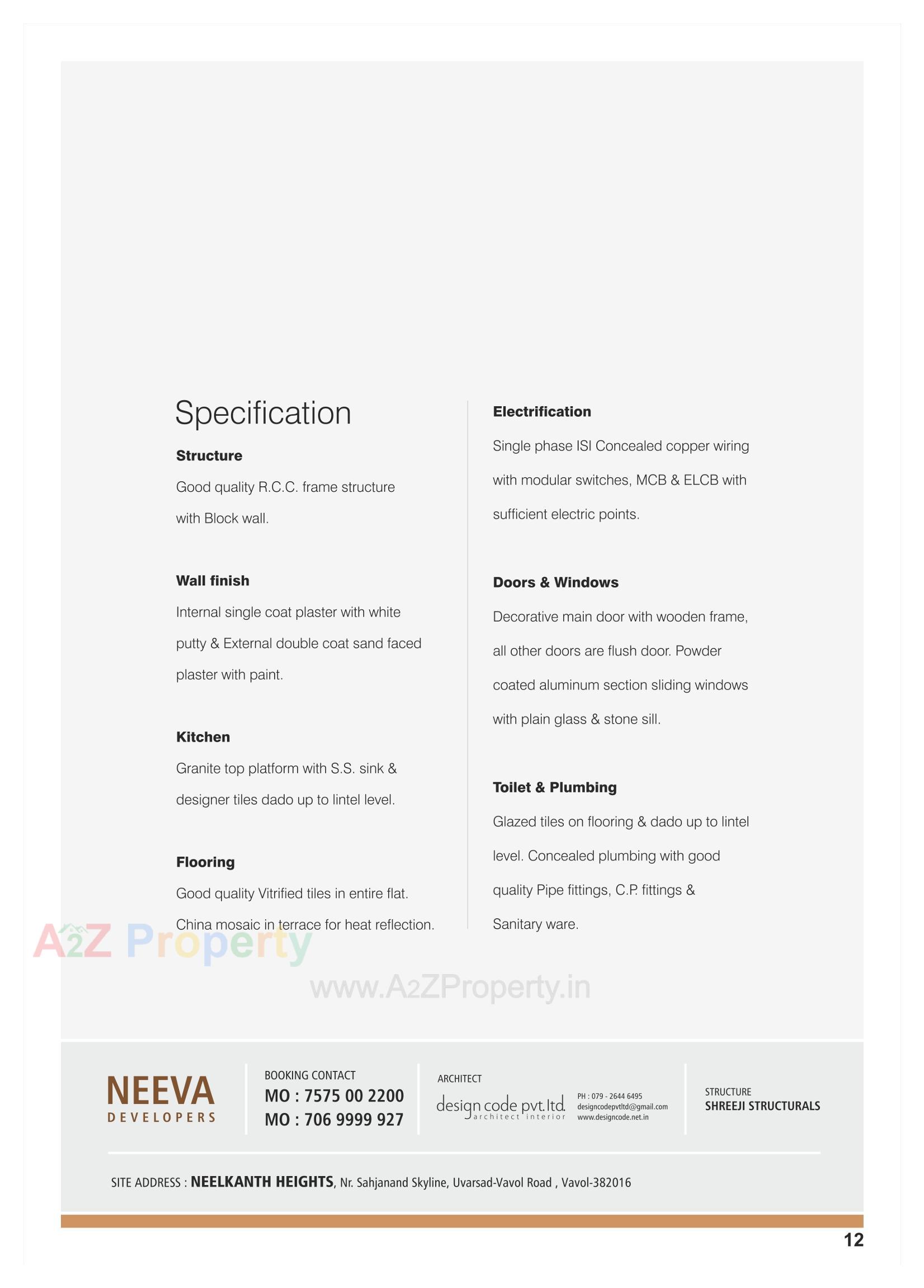  of real estate project Neelkanth Heights located at Vavol, Gandhinagar, Gujarat