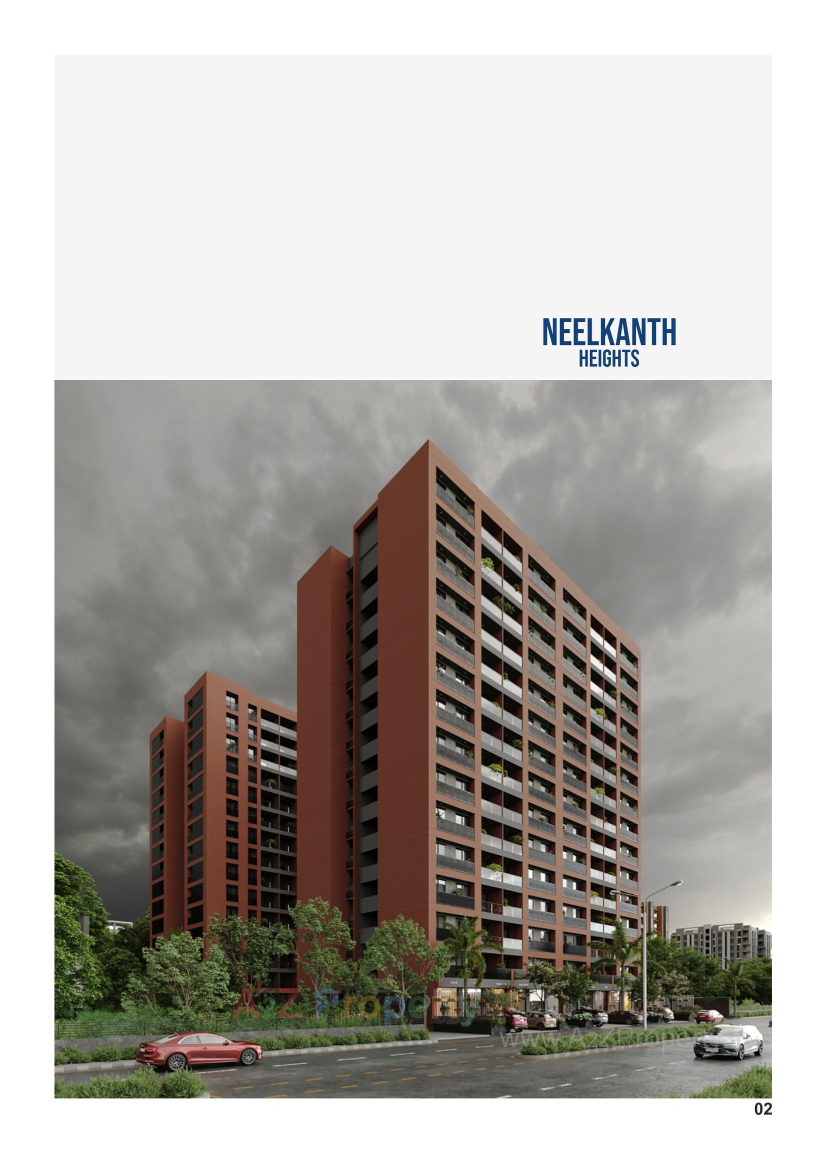 3D Elevation of real estate project Neelkanth Heights located at Vavol, Gandhinagar, Gujarat