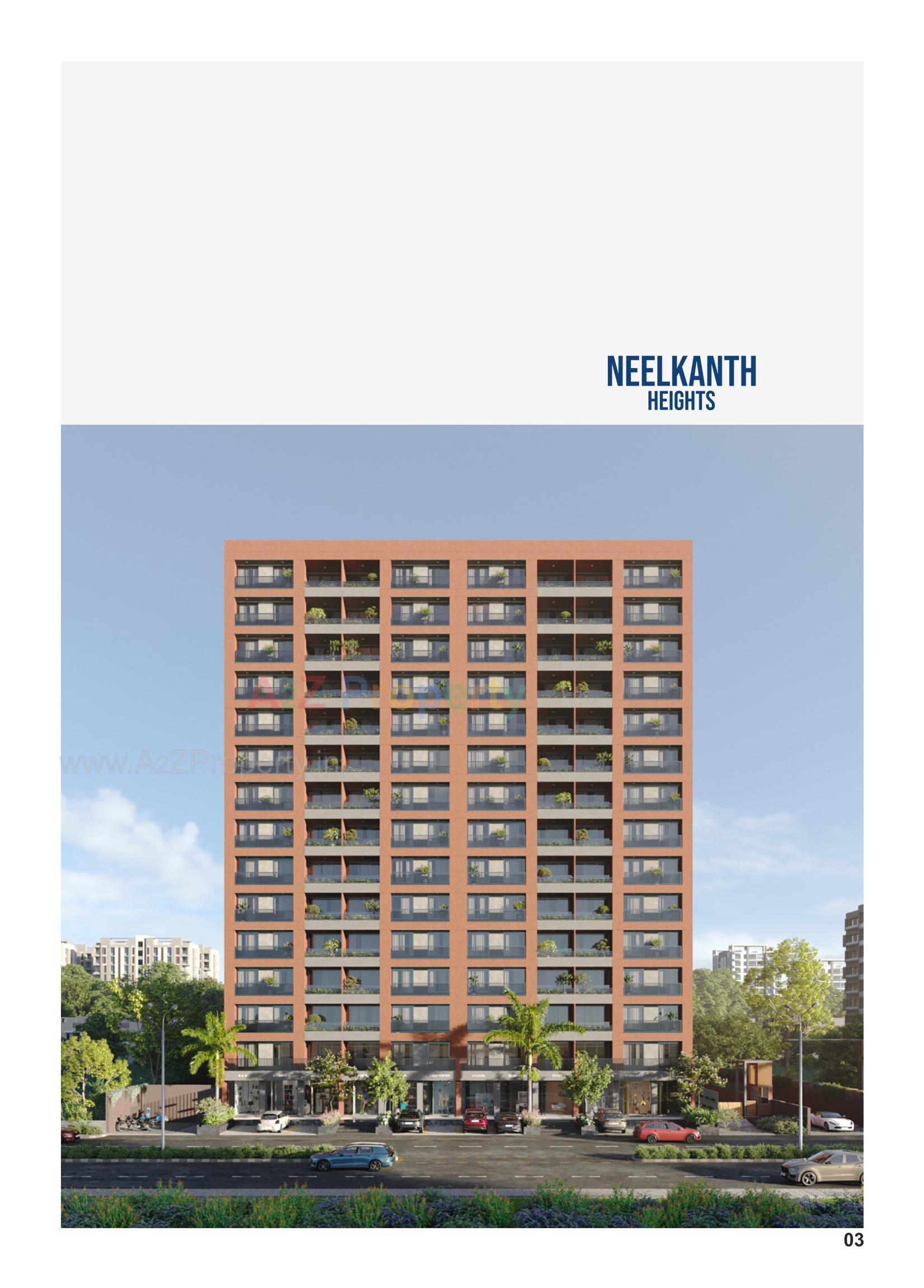 3D Elevation of real estate project Neelkanth Heights located at Vavol, Gandhinagar, Gujarat