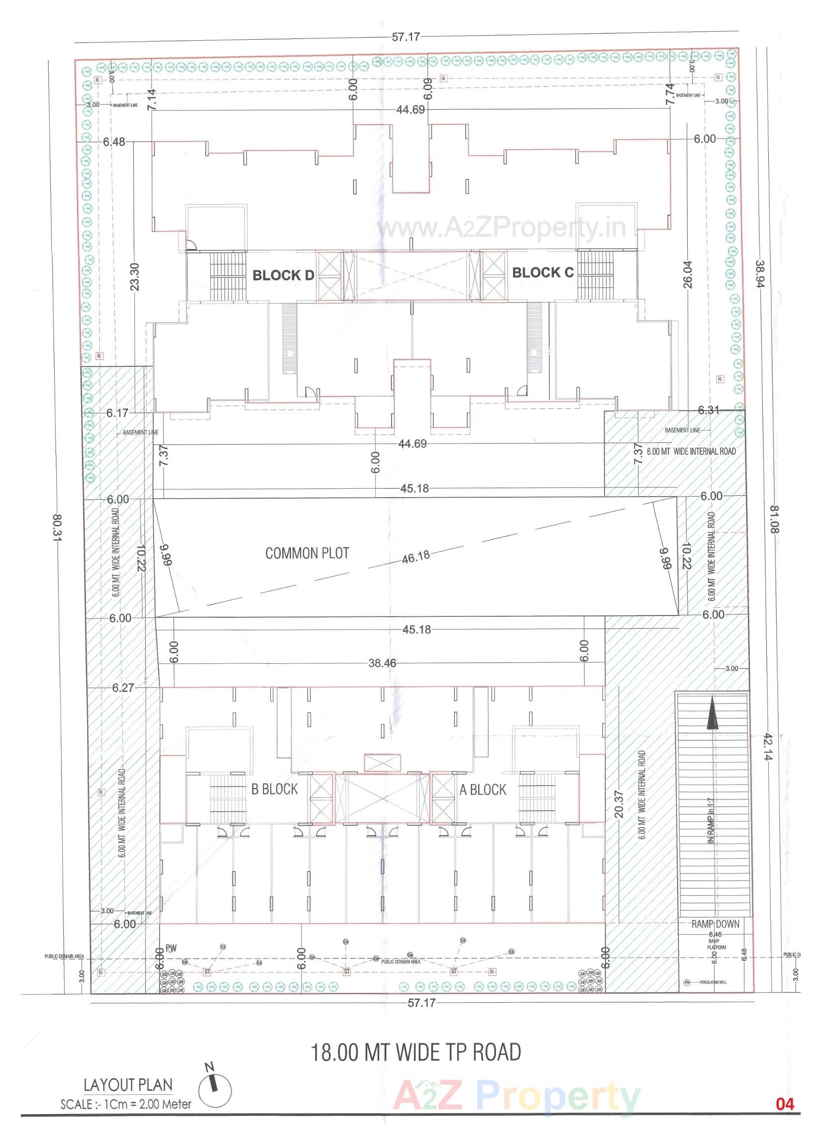 Layout of real estate project Neelkanth Heights located at Vavol, Gandhinagar, Gujarat