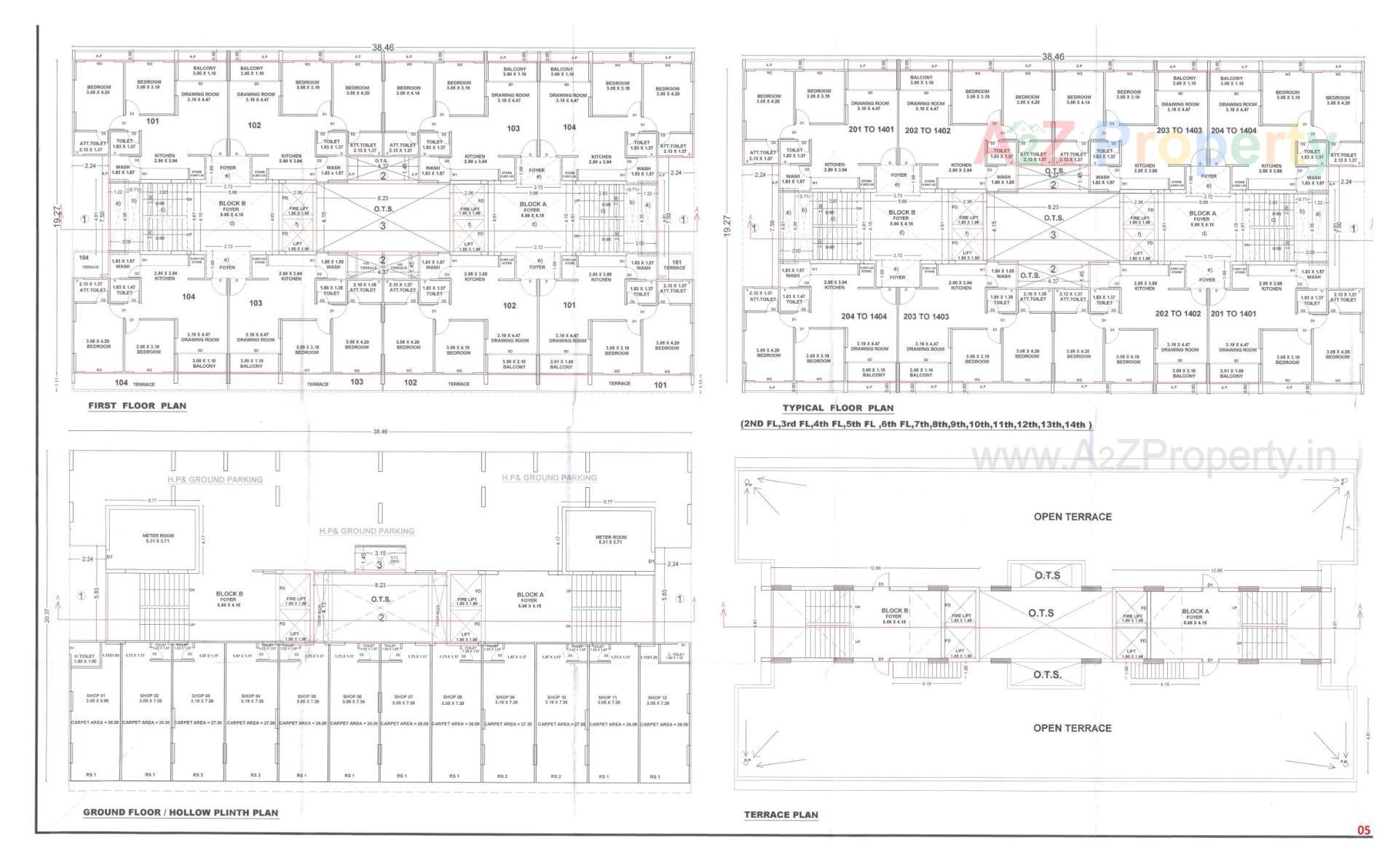 Layout of real estate project Neelkanth Heights located at Vavol, Gandhinagar, Gujarat