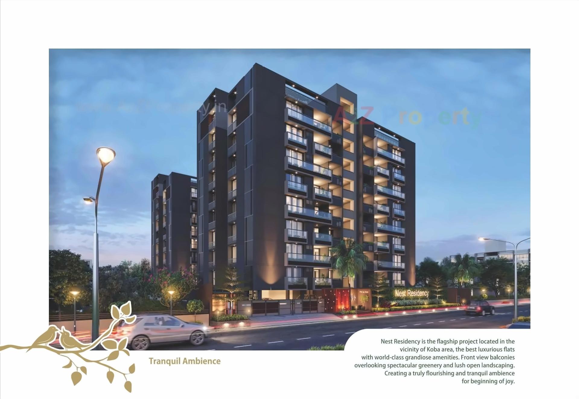 3D Elevation of real estate project Nest Residency located at Gandhinagar, Gandhinagar, Gujarat