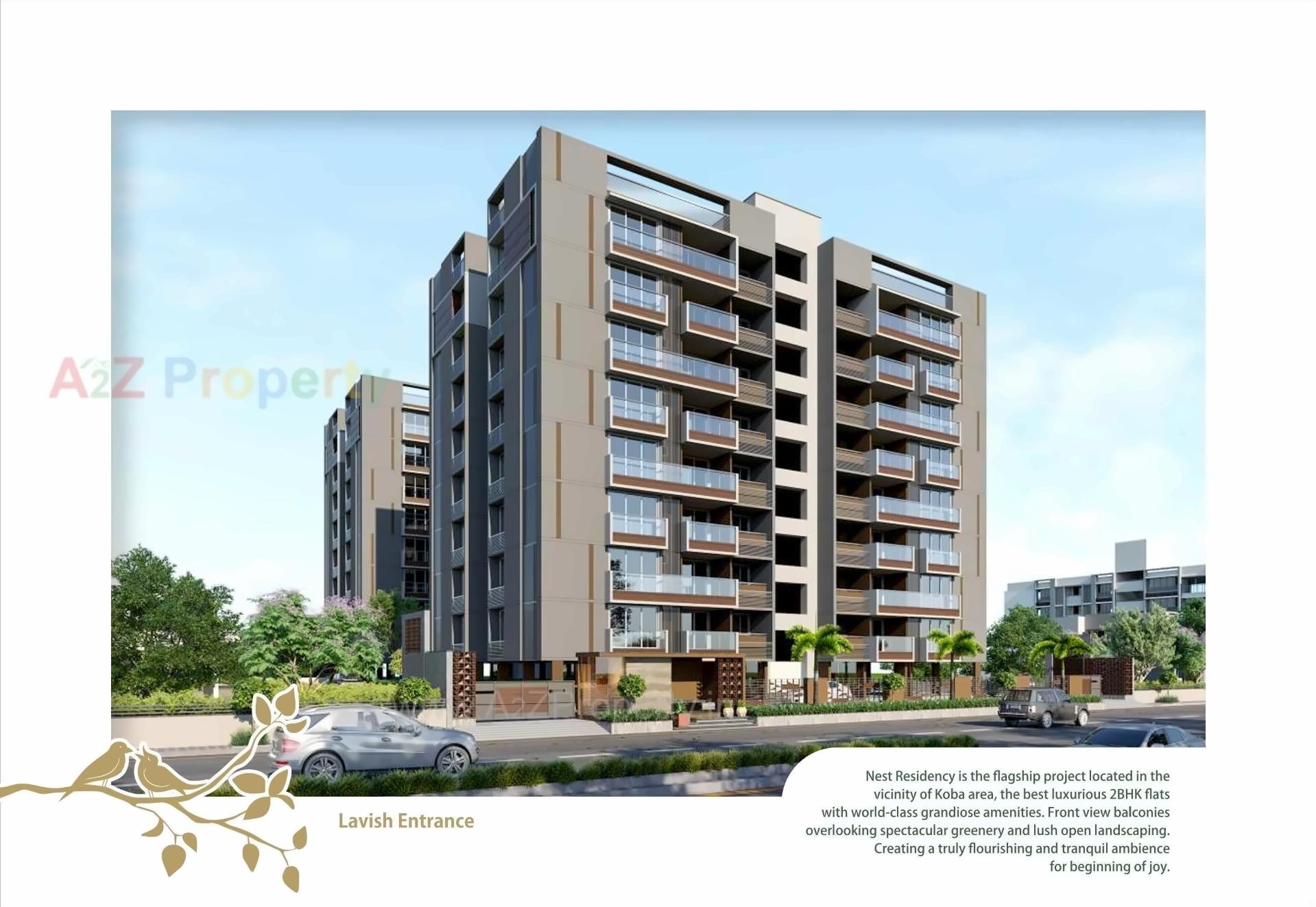 3D Elevation of real estate project Nest Residency located at Gandhinagar, Gandhinagar, Gujarat