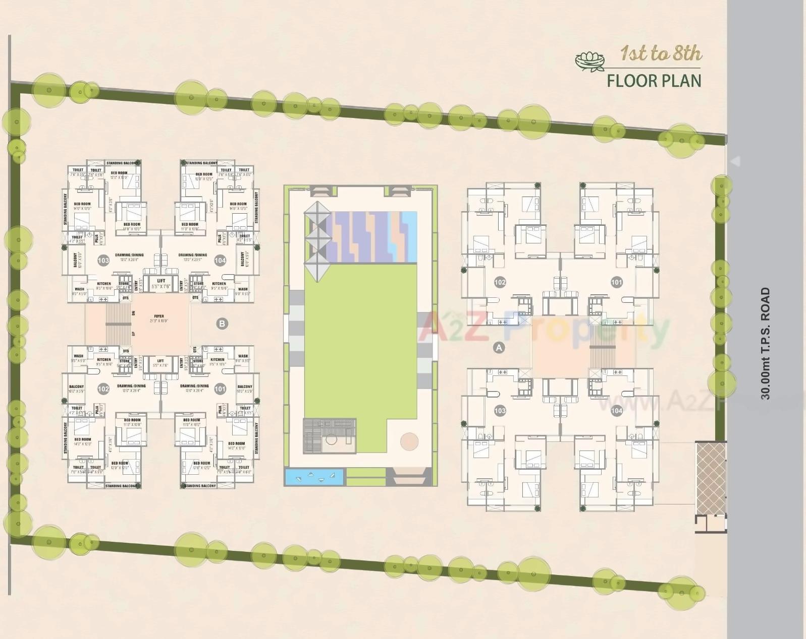 Layout of real estate project Nest Residency located at Gandhinagar, Gandhinagar, Gujarat