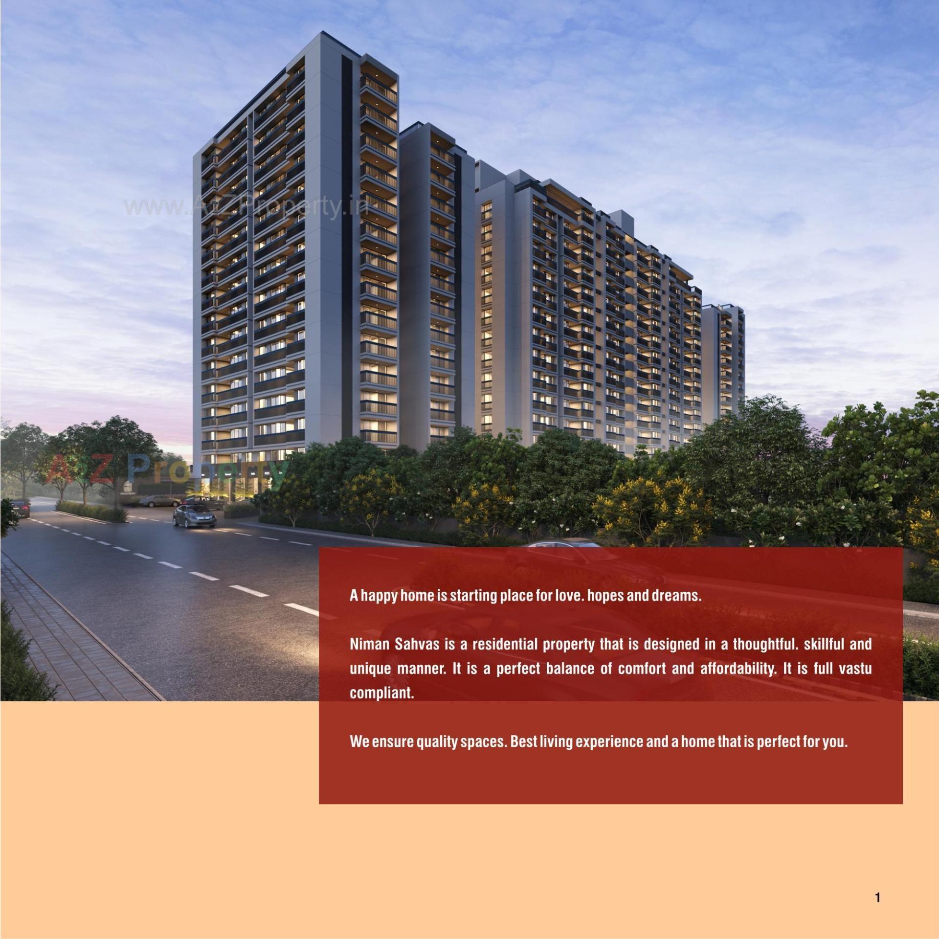 3D Elevation of real estate project Nirman Sahvas located at Adalaj, Gandhinagar, Gujarat