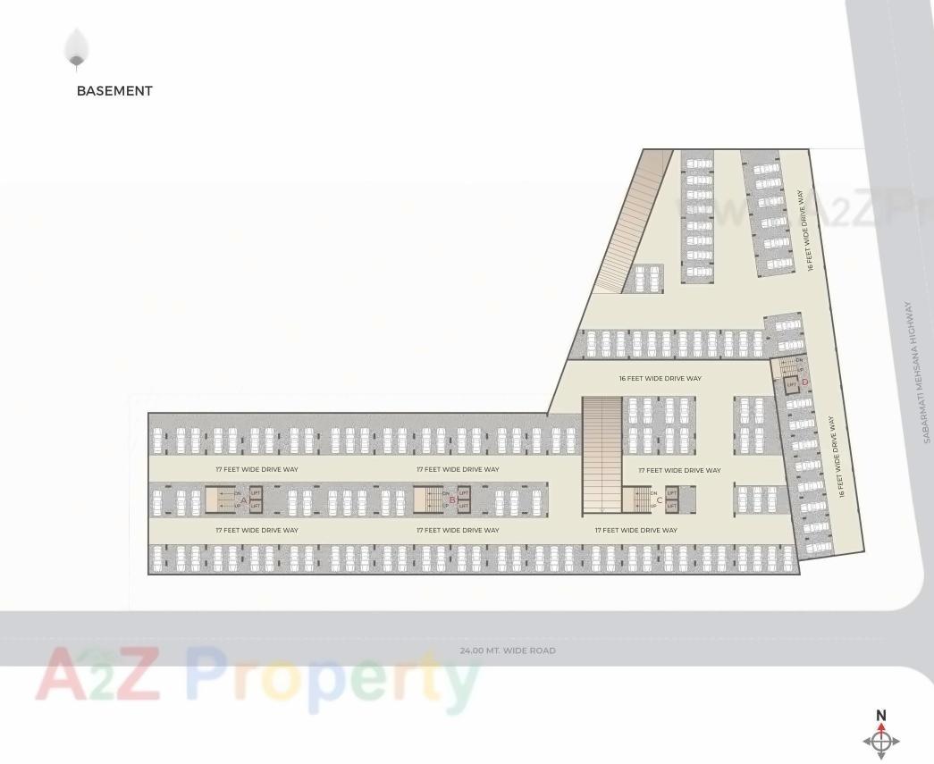 Layout of real estate project Nirman Satva located at Adalaj, Gandhinagar, Gujarat