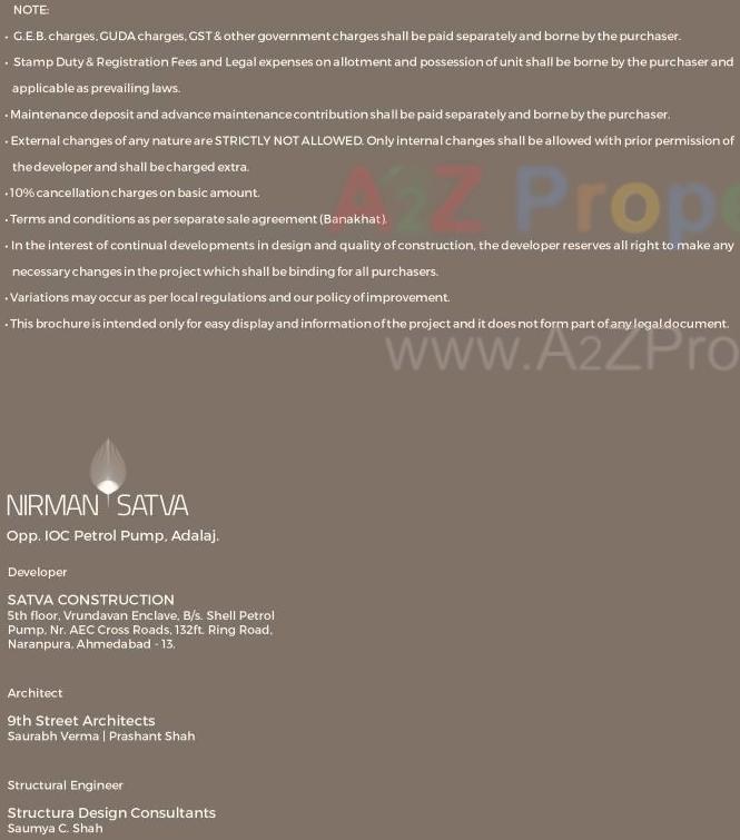  of real estate project Nirman Satva located at Adalaj, Gandhinagar, Gujarat