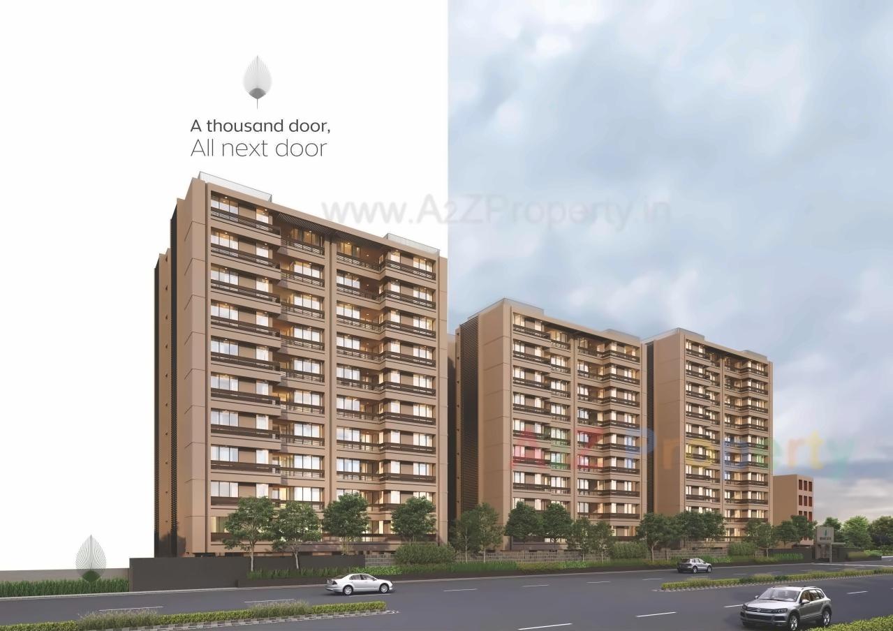 3D Elevation of real estate project Nirman Satva located at Adalaj, Gandhinagar, Gujarat