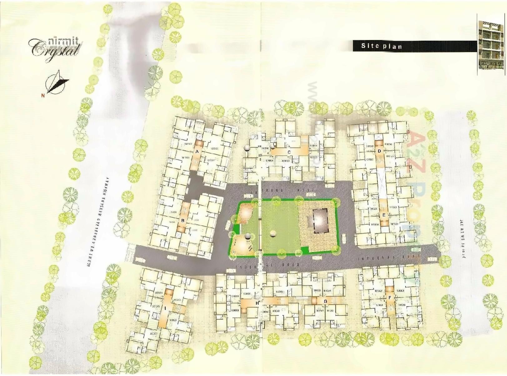 Layout of real estate project Nirmit Crystal located at Kalol, Gandhinagar, Gujarat