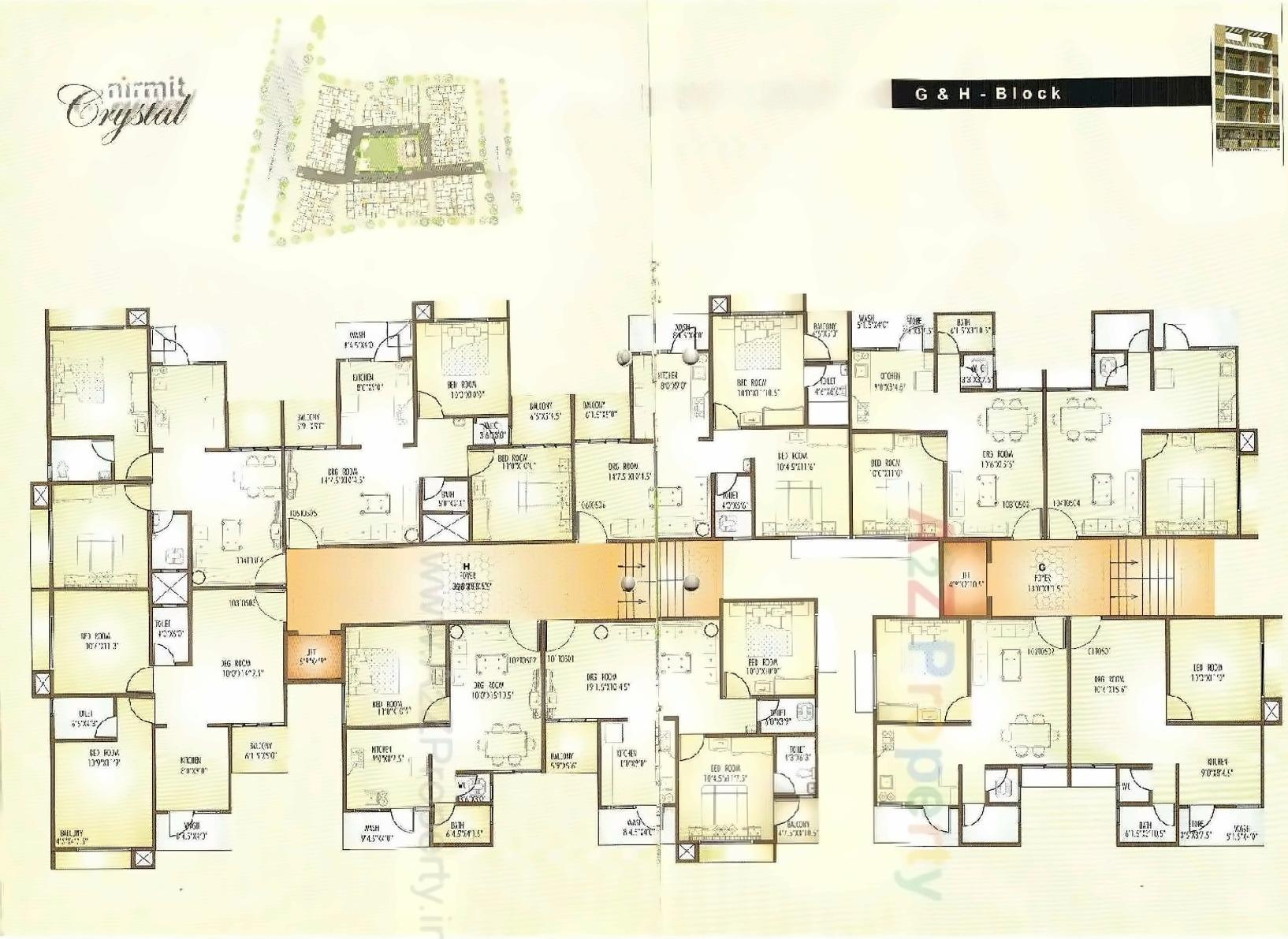 Layout of real estate project Nirmit Crystal located at Kalol, Gandhinagar, Gujarat
