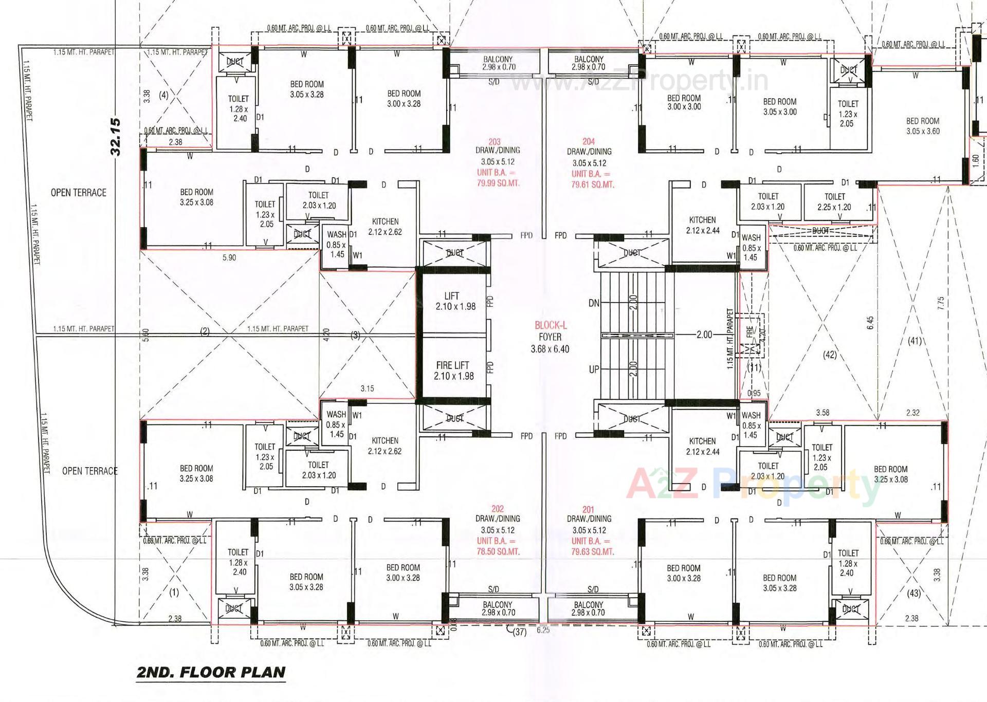 Layout of real estate project North Enclave L Block located at Khoraj, Gandhinagar, Gujarat