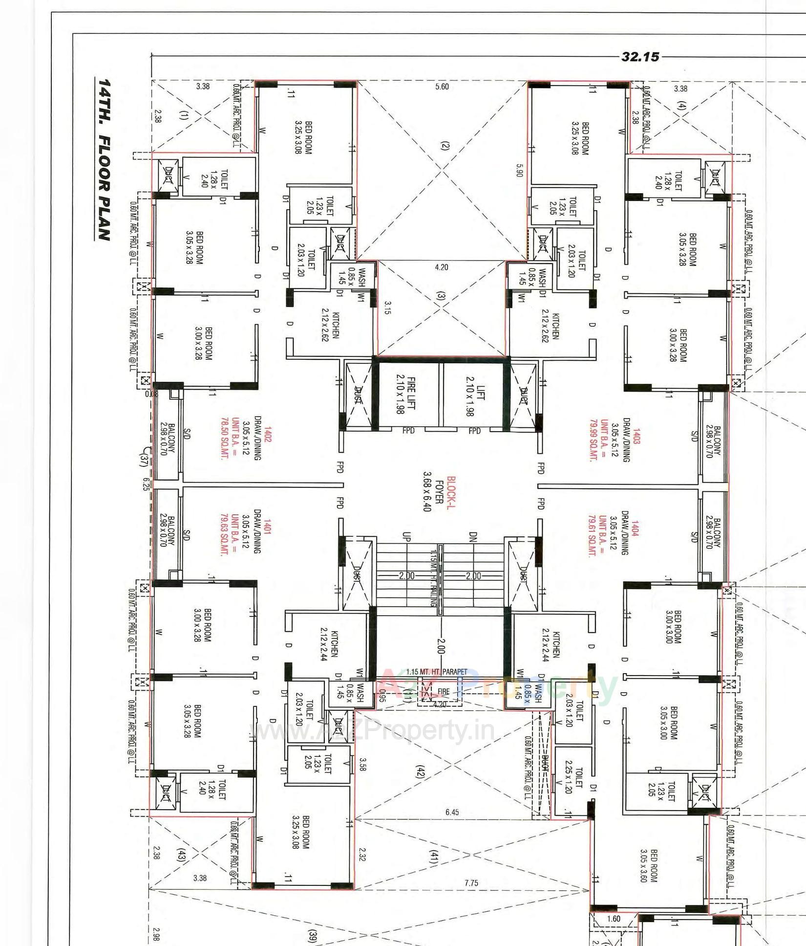 Layout of real estate project North Enclave L Block located at Khoraj, Gandhinagar, Gujarat