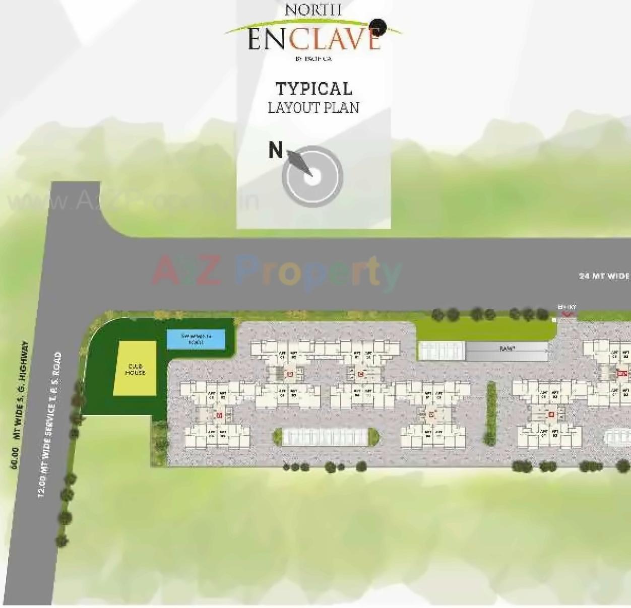 Layout of real estate project North Enclave located at Khoraj, Gandhinagar, Gujarat