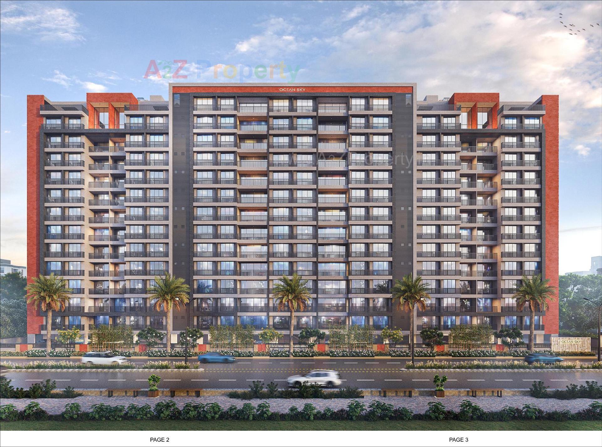 3D Elevation of real estate project Ocean Sky located at Gandhinagar, Gandhinagar, Gujarat