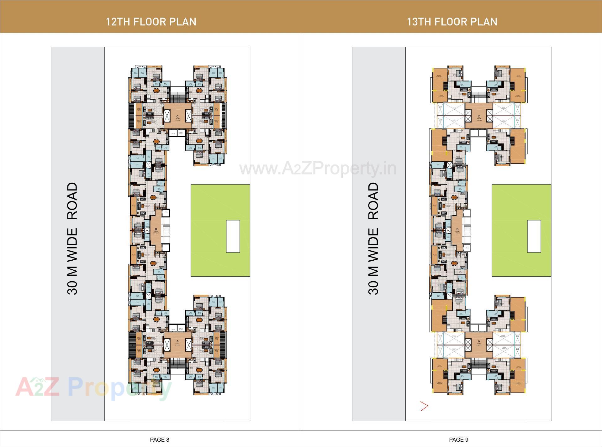 Layout of real estate project Ocean Sky located at Gandhinagar, Gandhinagar, Gujarat