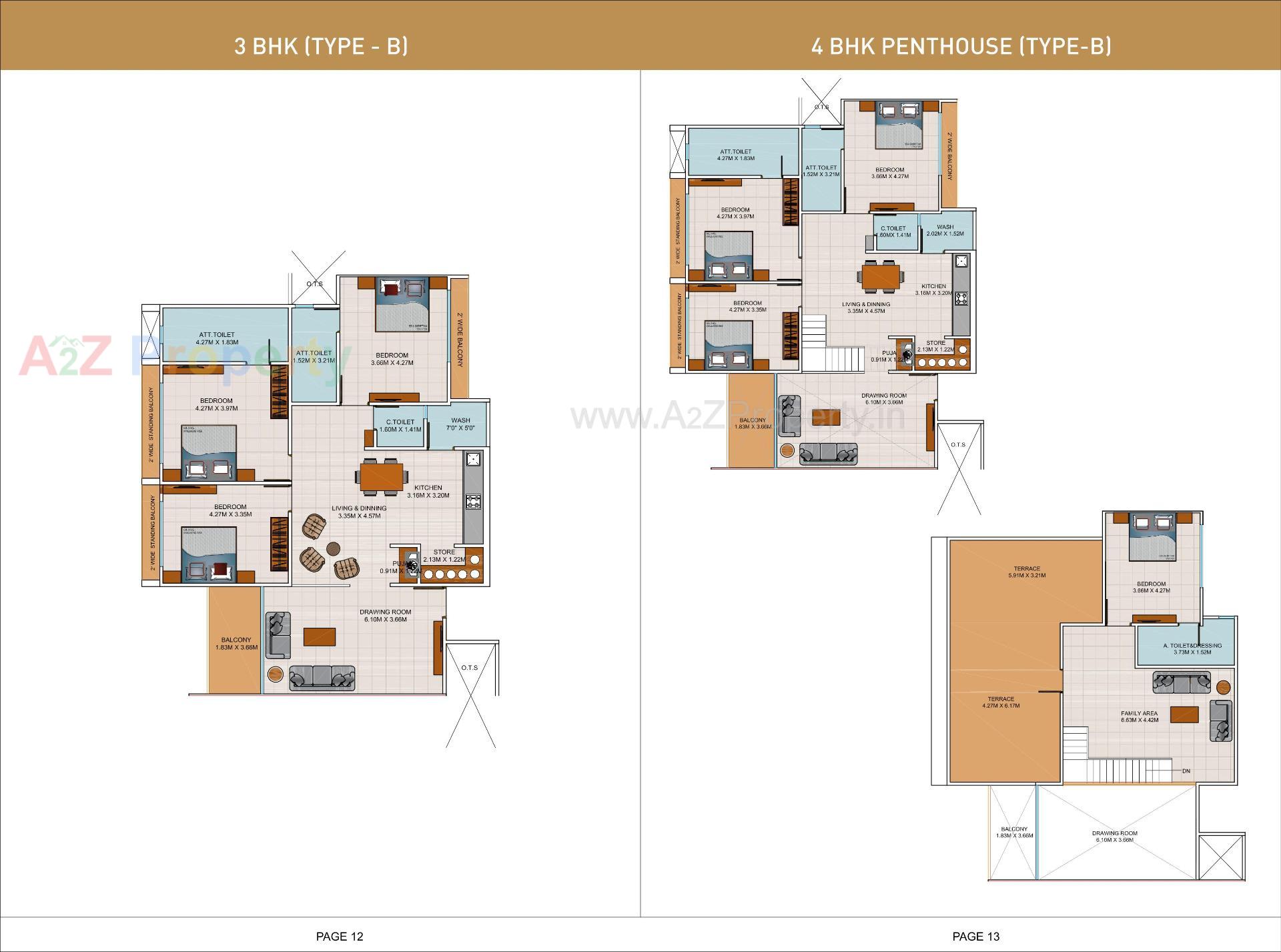 Layout of real estate project Ocean Sky located at Gandhinagar, Gandhinagar, Gujarat