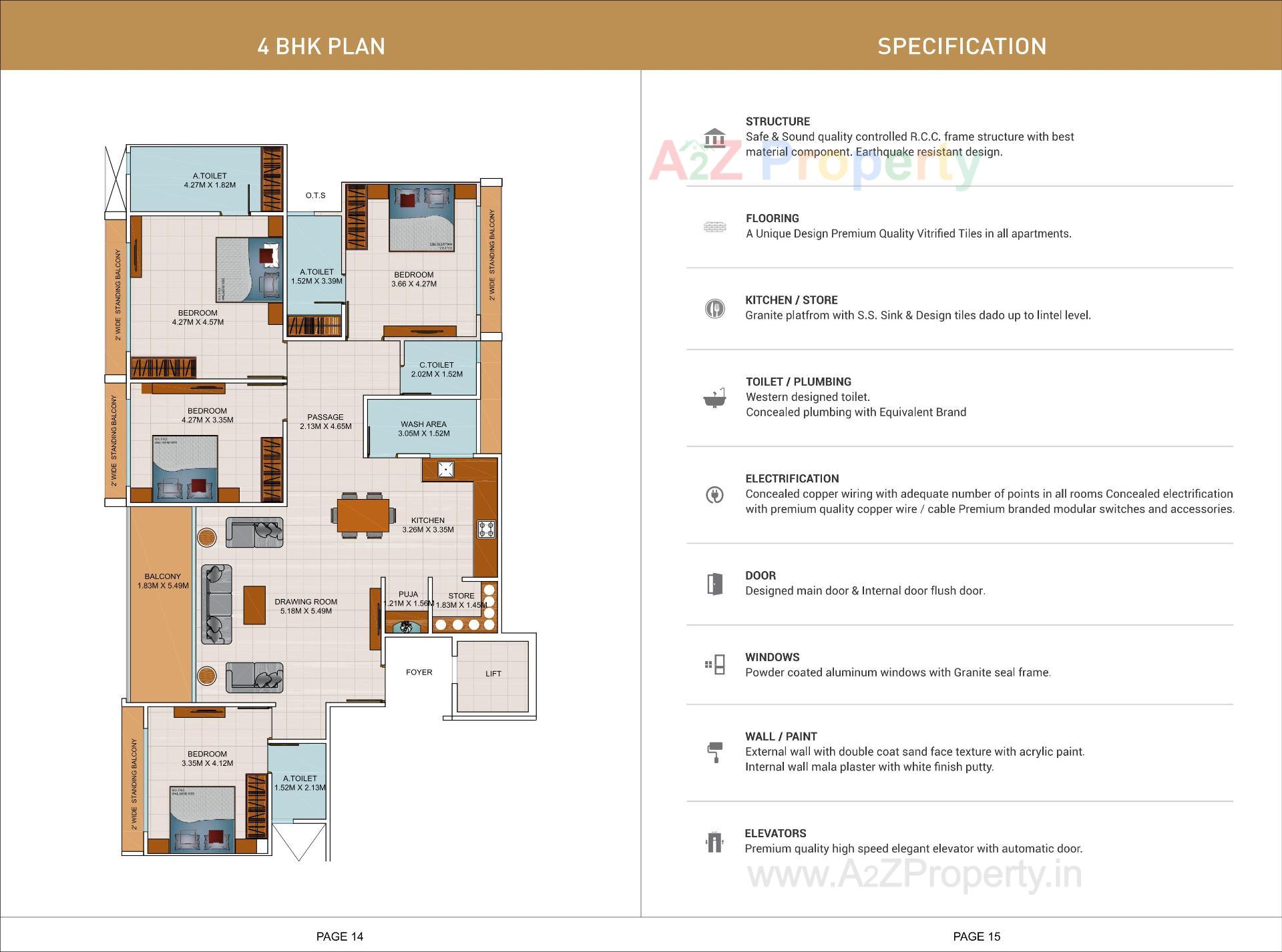 Layout of real estate project Ocean Sky located at Gandhinagar, Gandhinagar, Gujarat