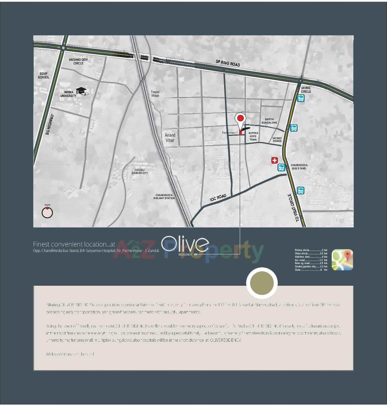  of real estate project Olive Residency located at Zundal, Gandhinagar, Gujarat