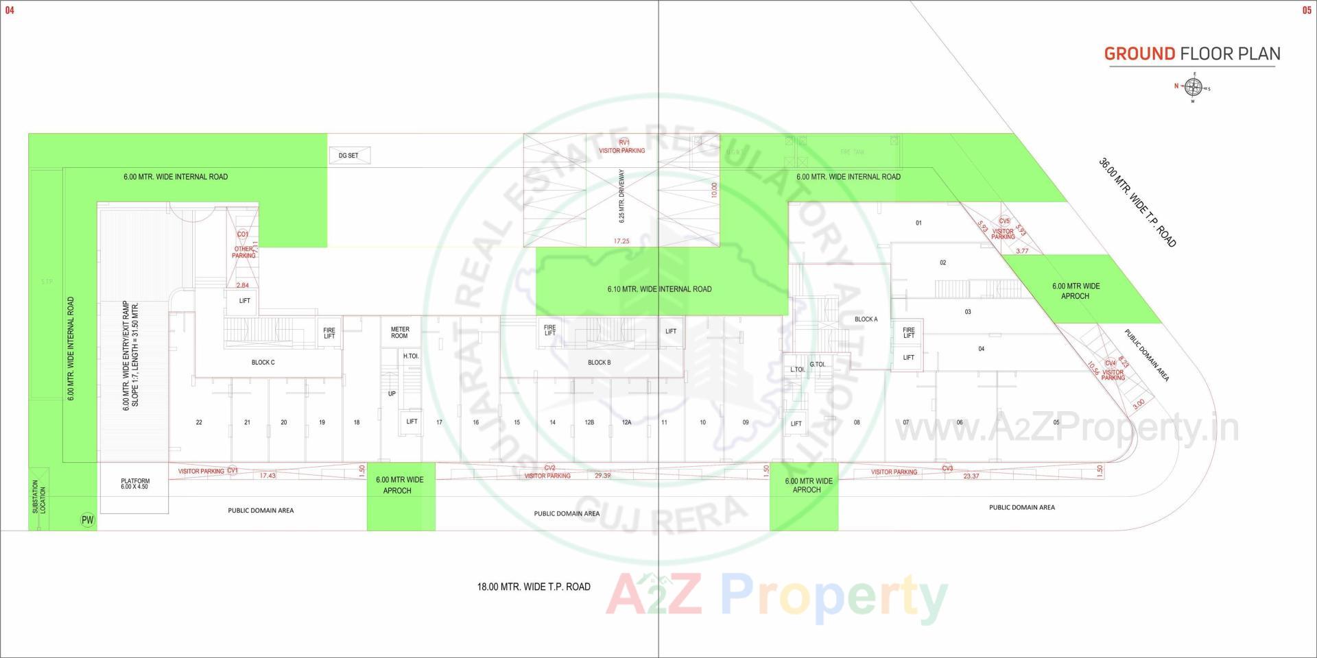 Layout of real estate project Om Akant located at Vasna Hadmatya, Gandhinagar, Gujarat