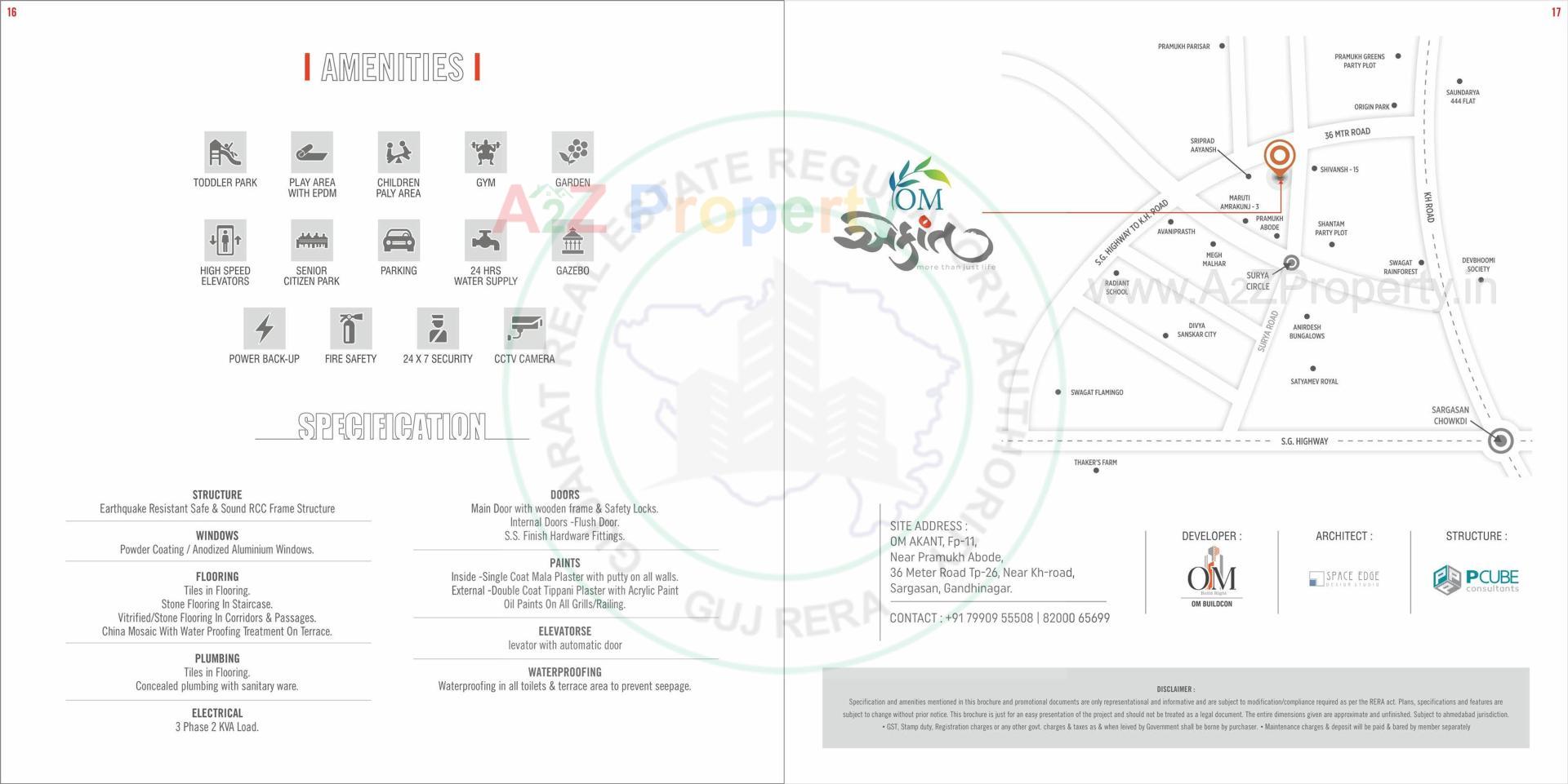  of real estate project Om Akant located at Vasna Hadmatya, Gandhinagar, Gujarat