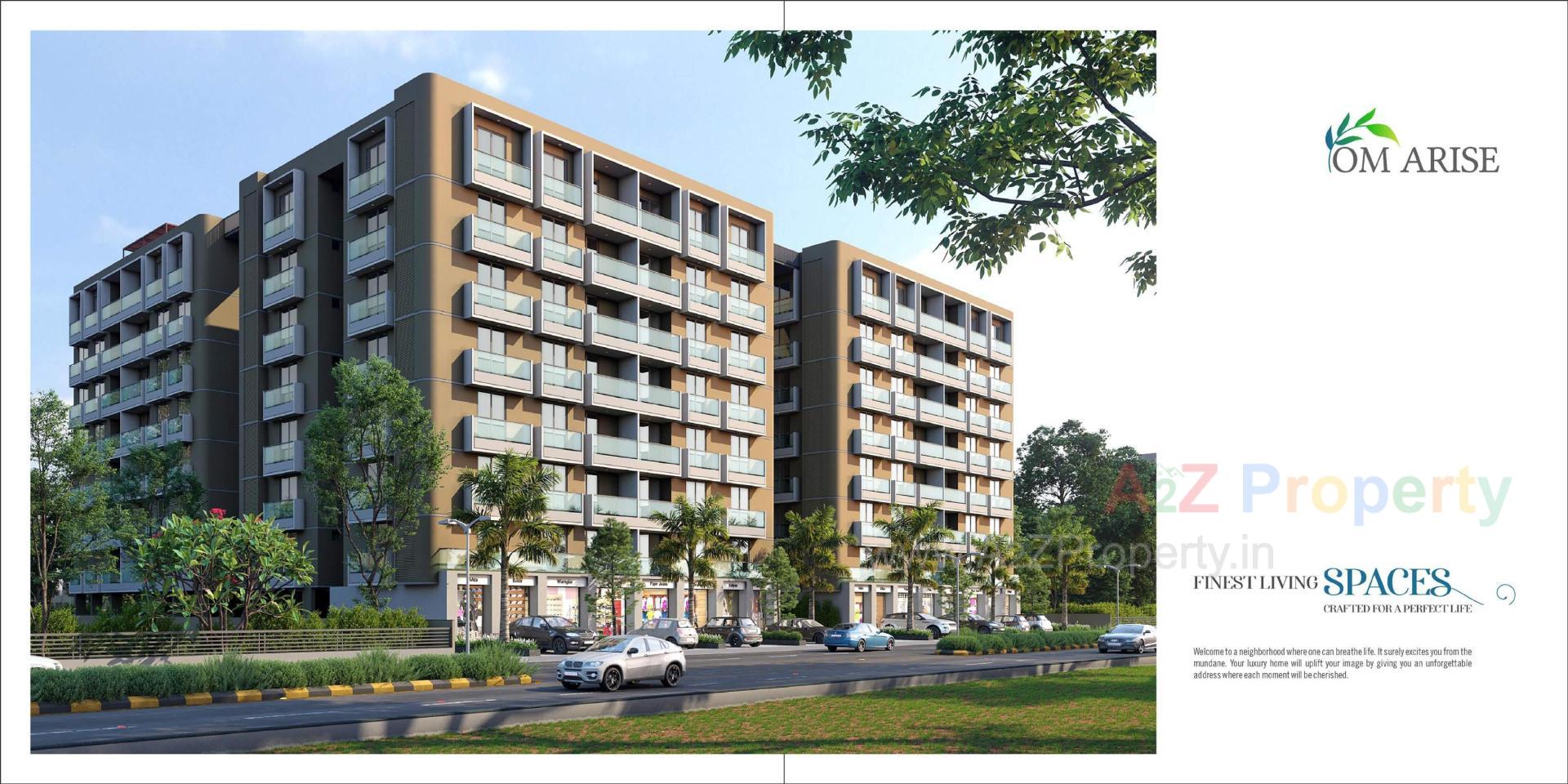 3D Elevation of real estate project Om Arise located at Pethapur, Gandhinagar, Gujarat