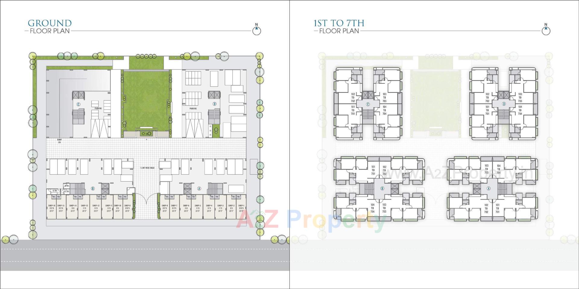Layout of real estate project Om Arise located at Pethapur, Gandhinagar, Gujarat