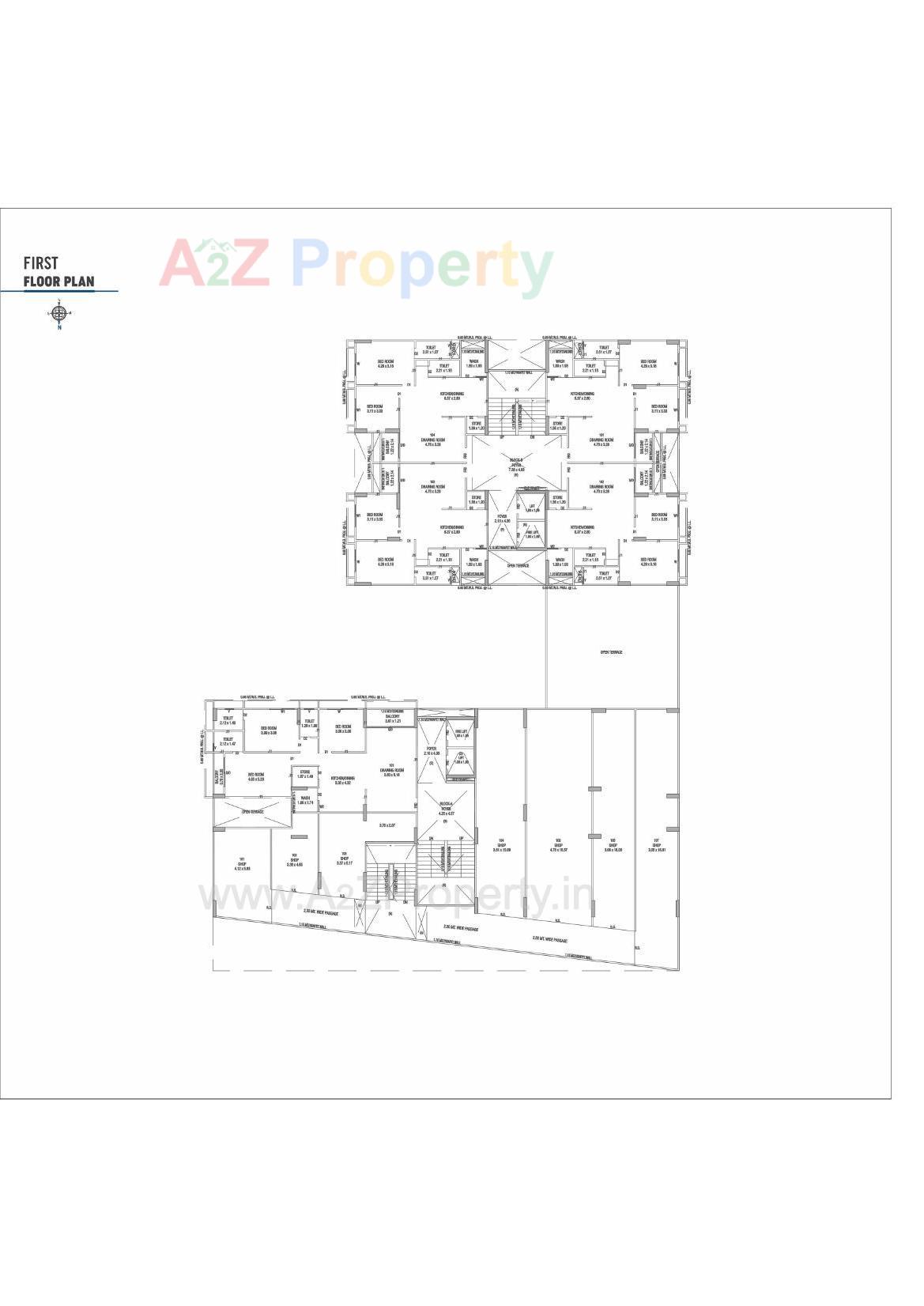 Layout of real estate project Om Elegance located at Pethapur, Gandhinagar, Gujarat