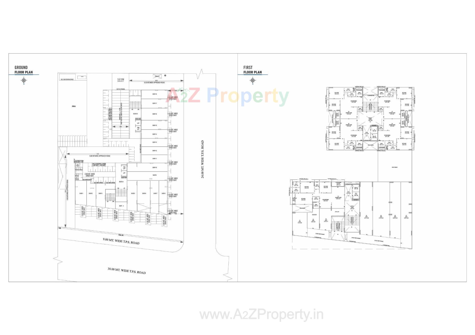 Layout of real estate project Om Elegance located at Pethapur, Gandhinagar, Gujarat