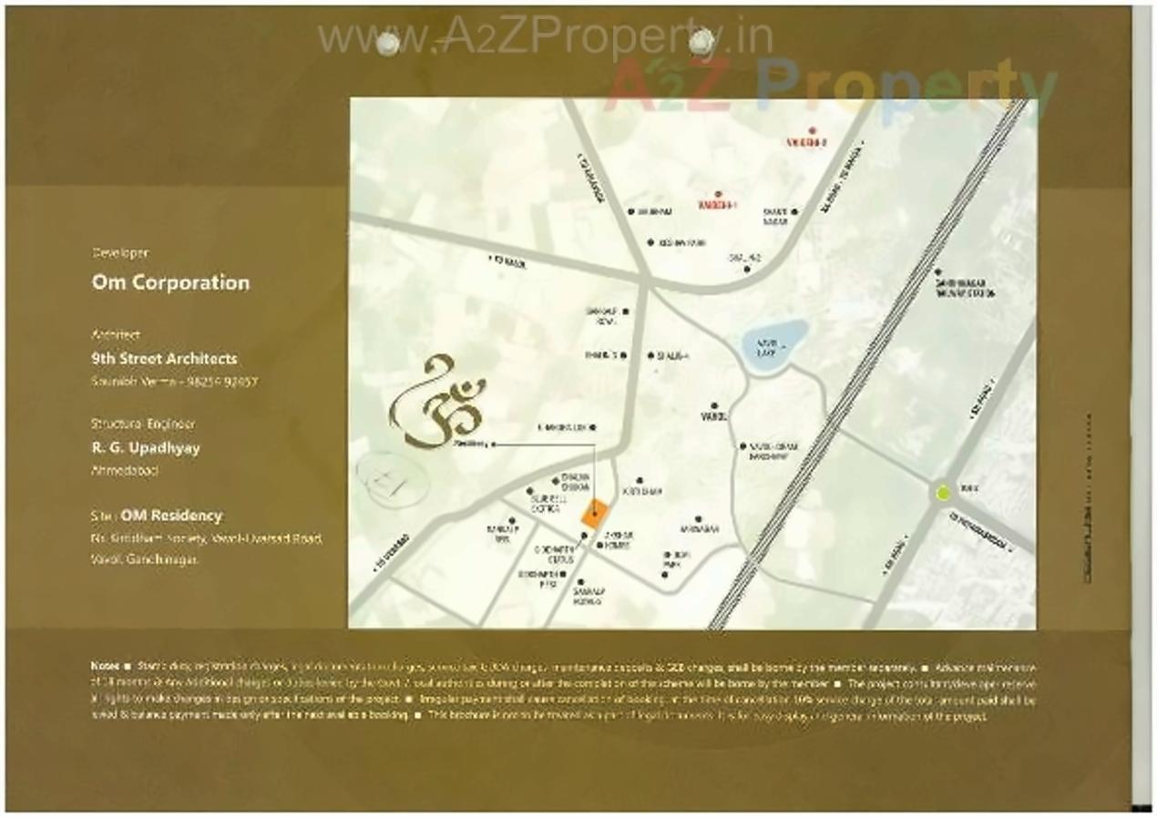  of real estate project Om Residency located at Vavol, Gandhinagar, Gujarat
