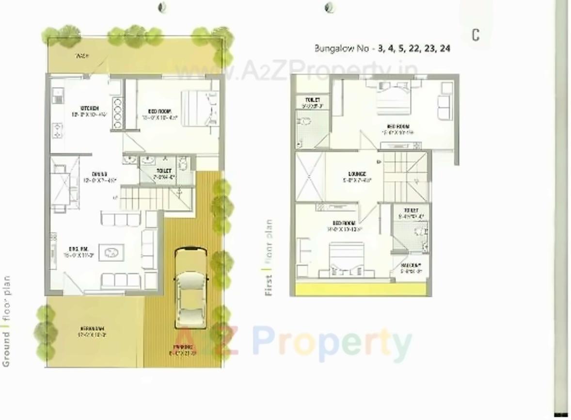 Layout of real estate project Om Residency located at Vavol, Gandhinagar, Gujarat