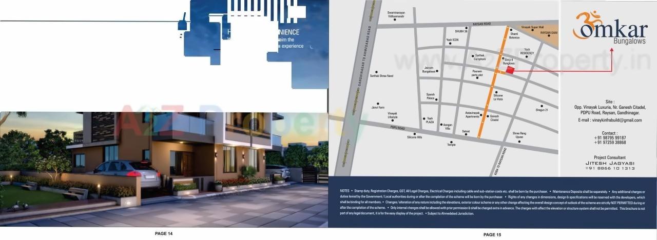  of real estate project Omkar Bunglows located at Raisan, Gandhinagar, Gujarat
