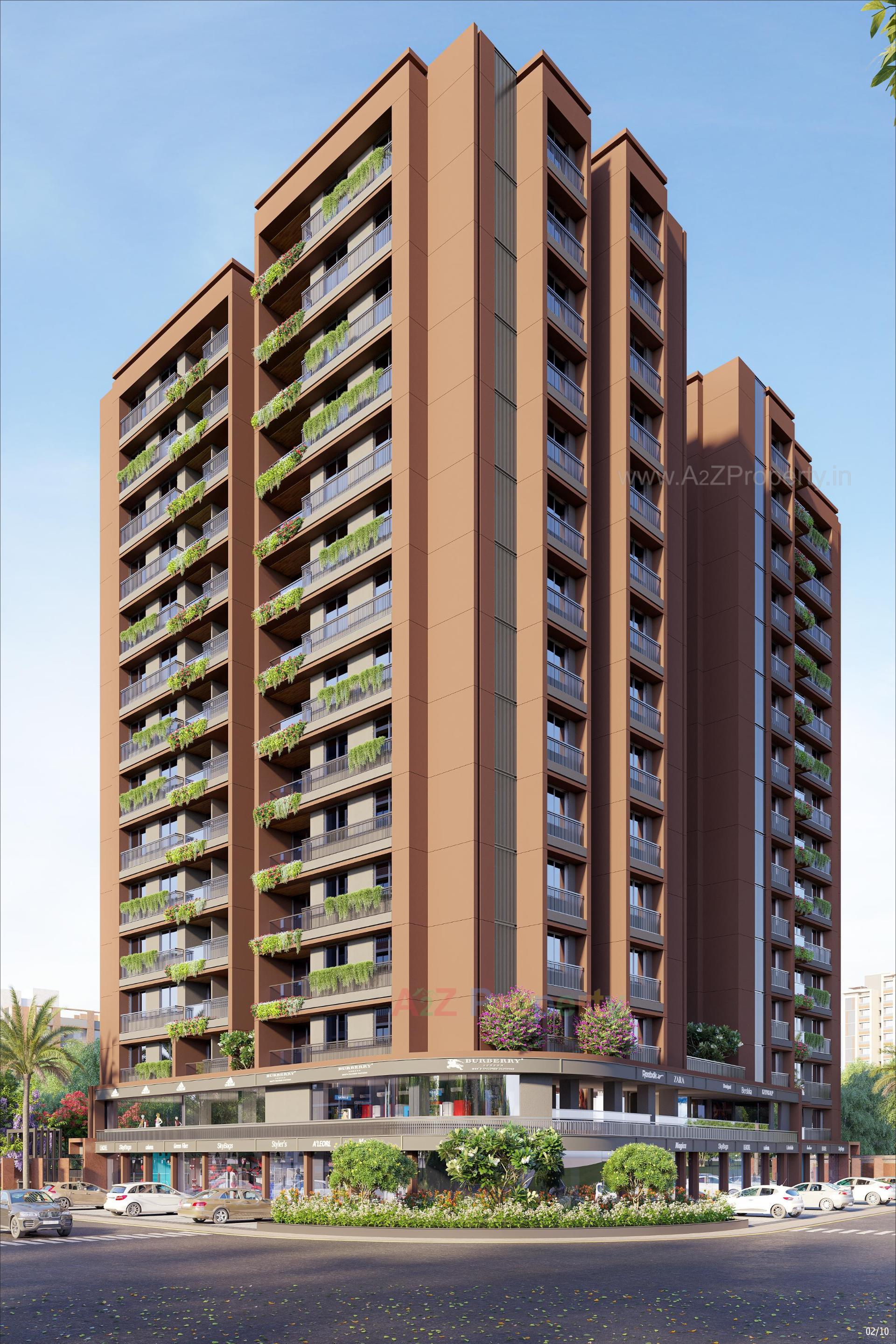 3D Elevation of real estate project Omkar Lifestyle located at Gandhinagar, Gandhinagar, Gujarat
