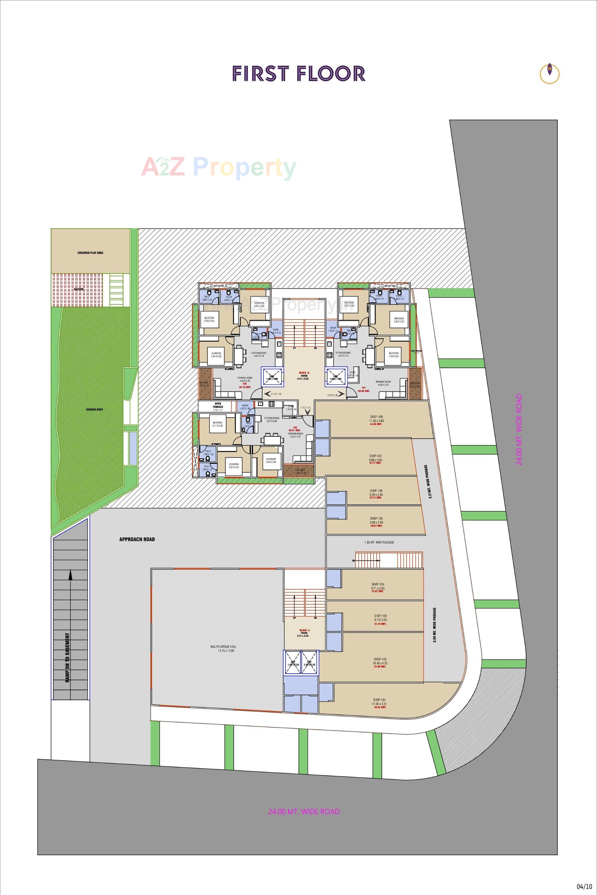Layout of real estate project Omkar Lifestyle located at Gandhinagar, Gandhinagar, Gujarat