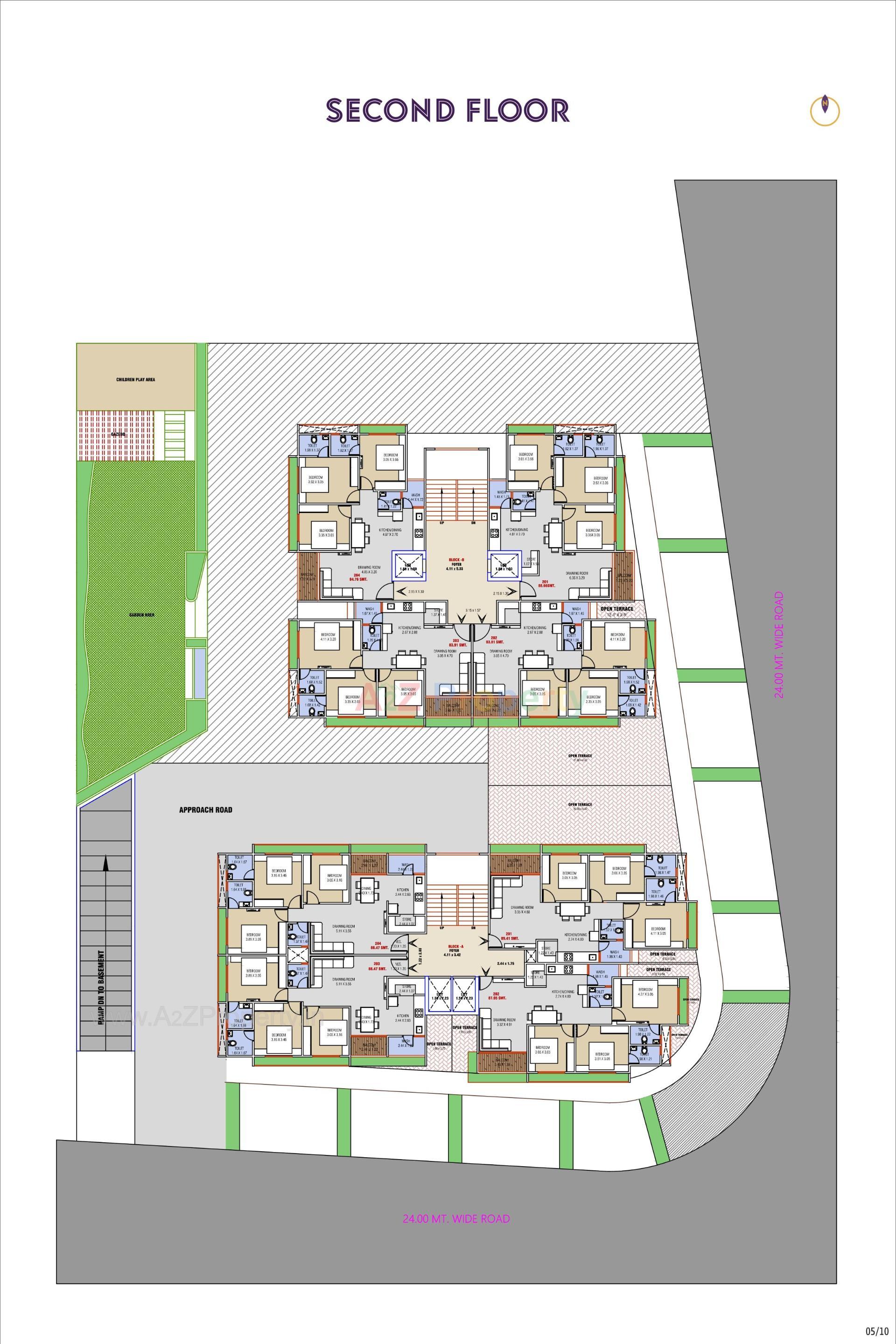 Layout of real estate project Omkar Lifestyle located at Gandhinagar, Gandhinagar, Gujarat